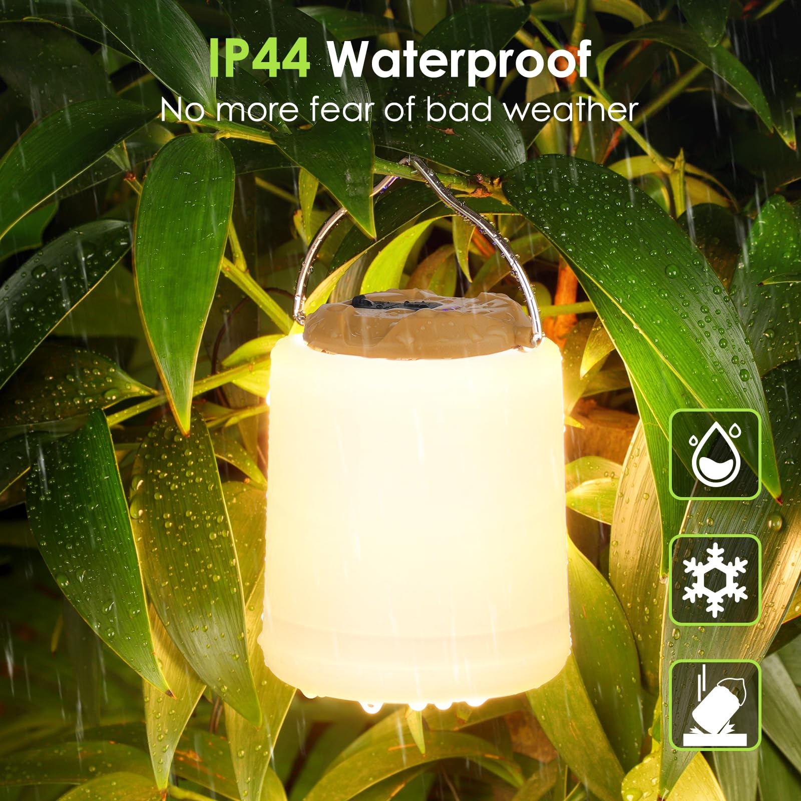 Bobkid Led Camping Lantern, Rechargeable Camping Light, 4 Modes Outdoor Flashlights Lanterns With 1000Lm, Water Resistant Portab