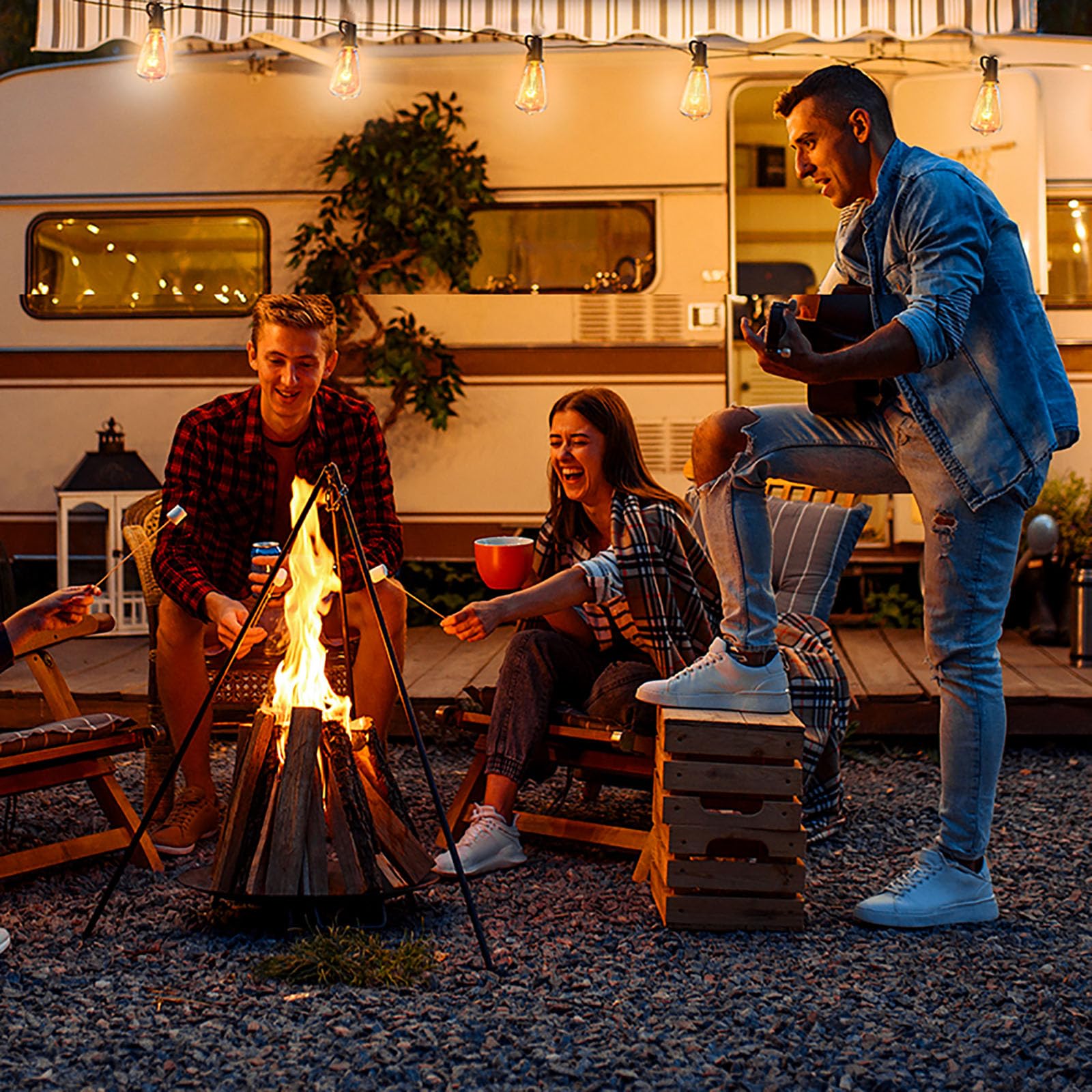 Jasneniebo 10-Pack Edison Replacement Light Bulbs, 7W E17 Screw Base St40 Replacement Clear Glass Light Bulbs For Outdoor Patio