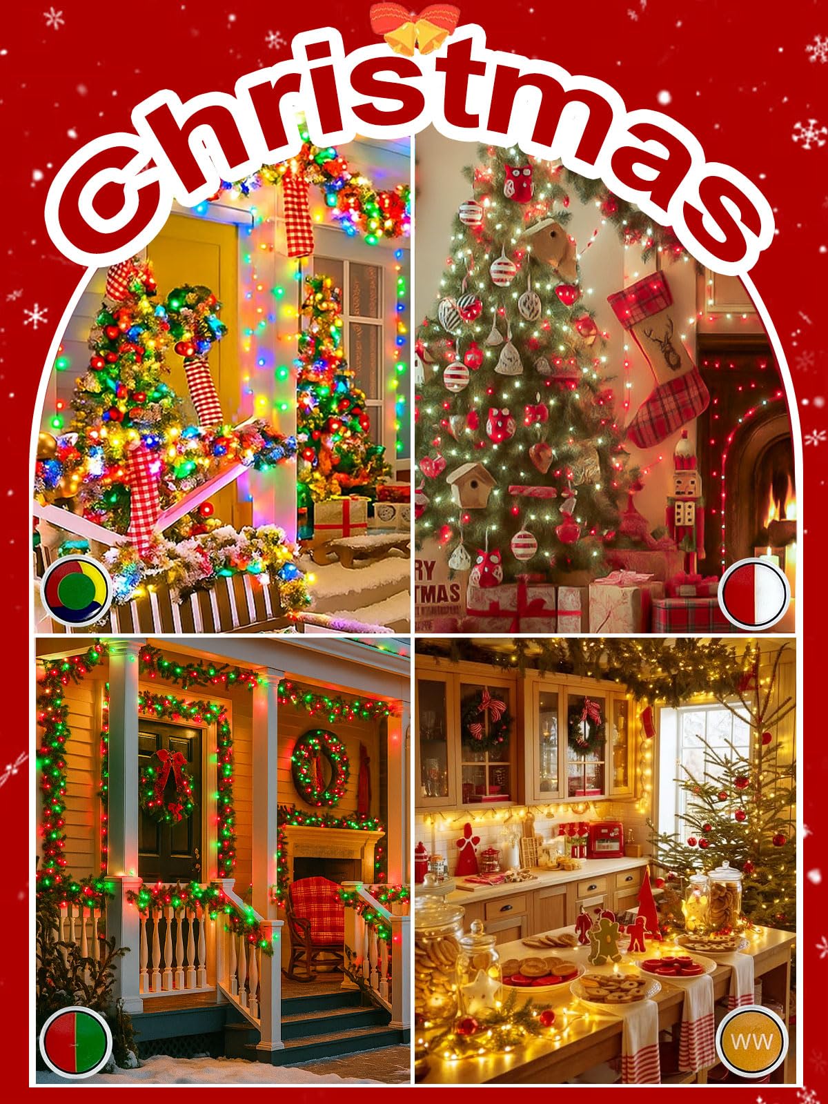 Smart Color Changing Christmas Lights With Remote & App Control  198Ft 600 Led Rgb String Lights With Timer  Music Sync Multiple Modes Twinkle Christmas Tree Light Waterproof Indoor Outdoor Xmas Decor