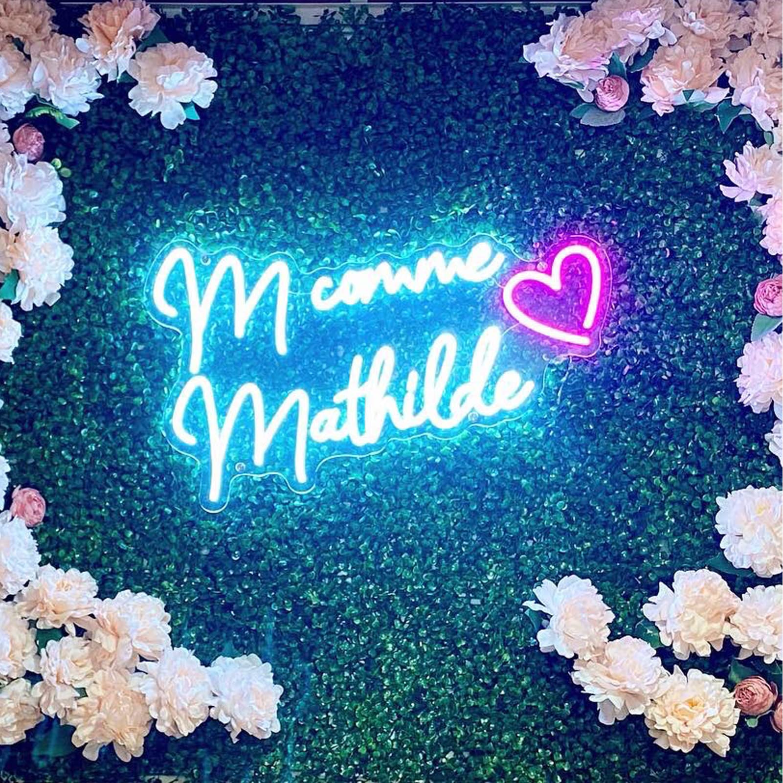 Binager Custom Neon Sign, Personalized LED Name Wall Decor, 15x30 inches, Eco-Friendly Materials, Customizable Color