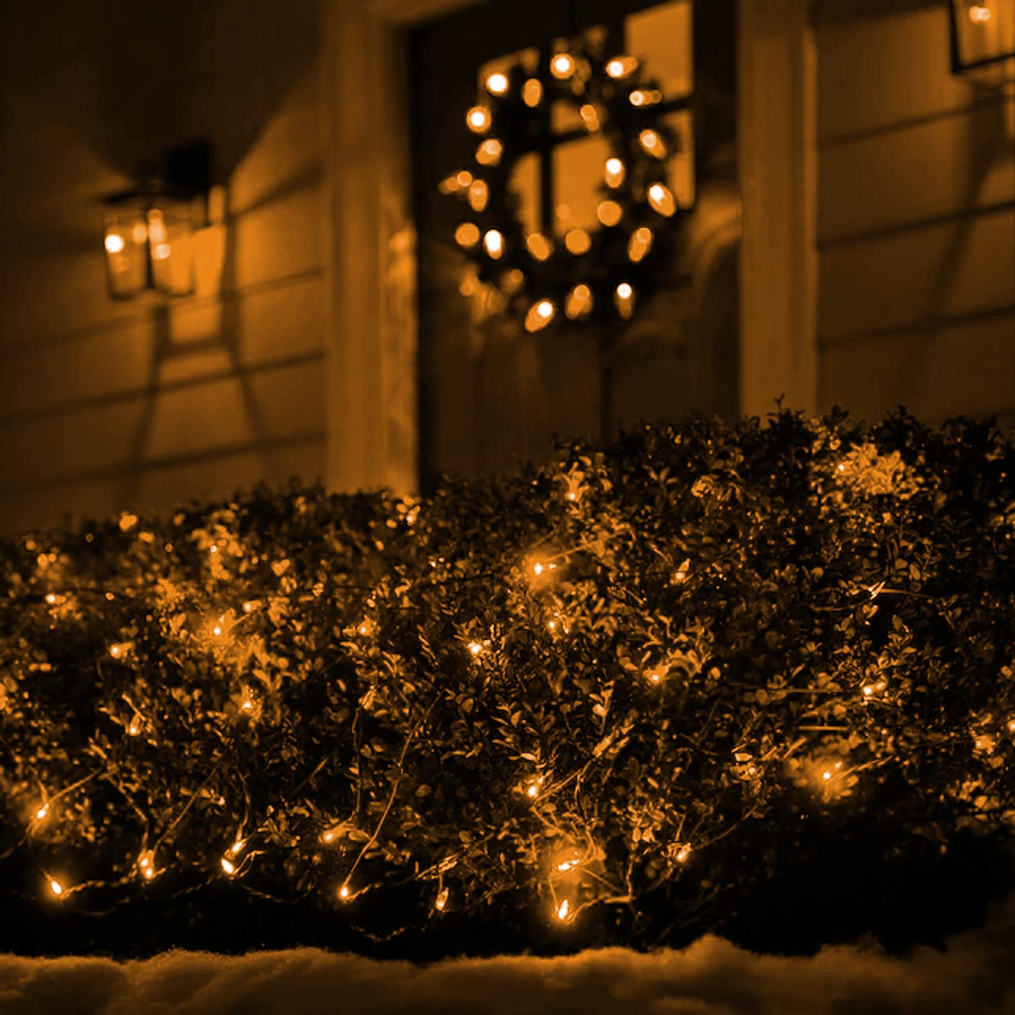 Outdoor Christmas Lights, 360 Led 12Ft X 5Ft Waterproof Christmas Net Lights Outdoor Plug In With 8 Modes, Warm White Christmas