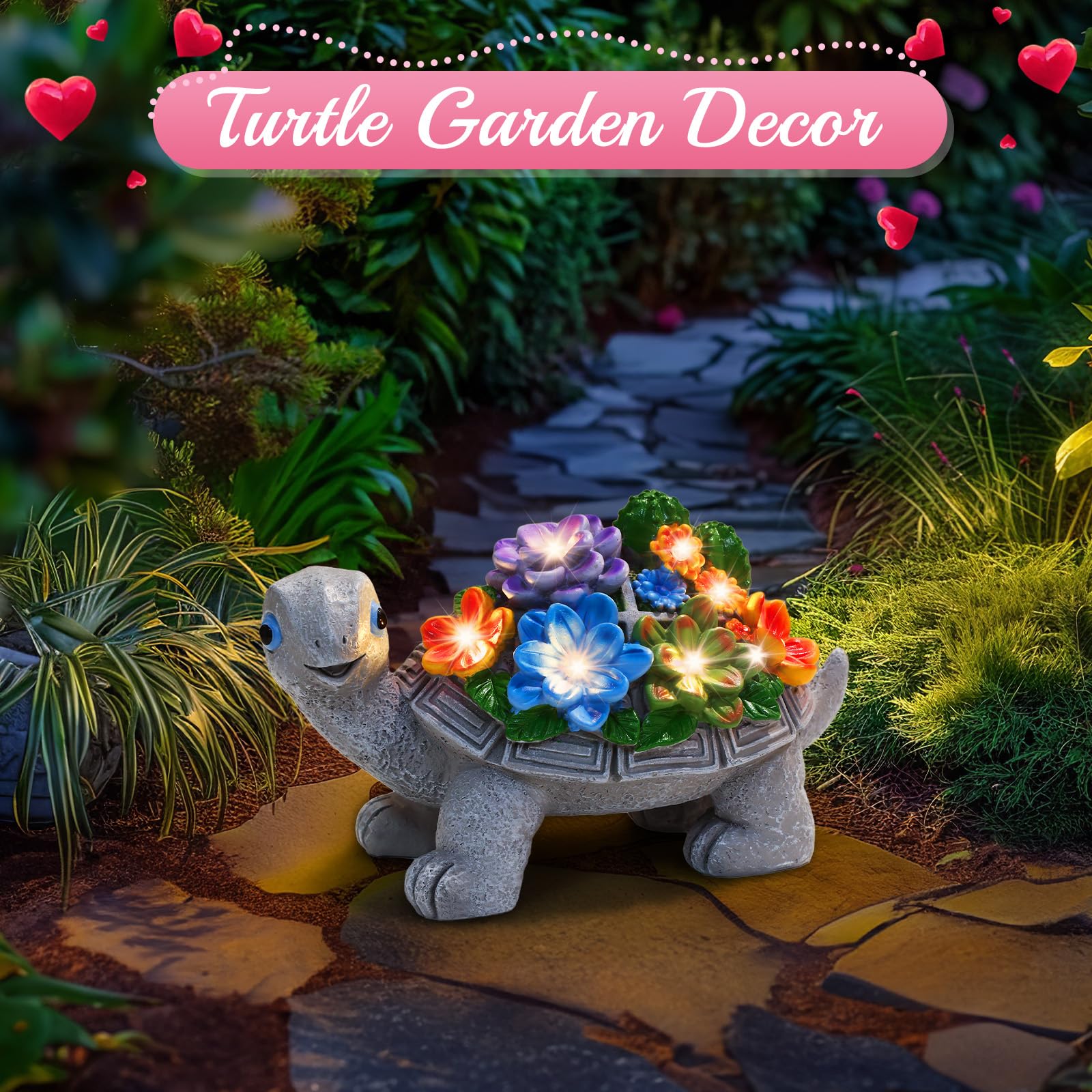 Linkax Turtle Statues Solar Lights - Outdoor Garden Decor For Mother'S Day, Birthdays & Easter