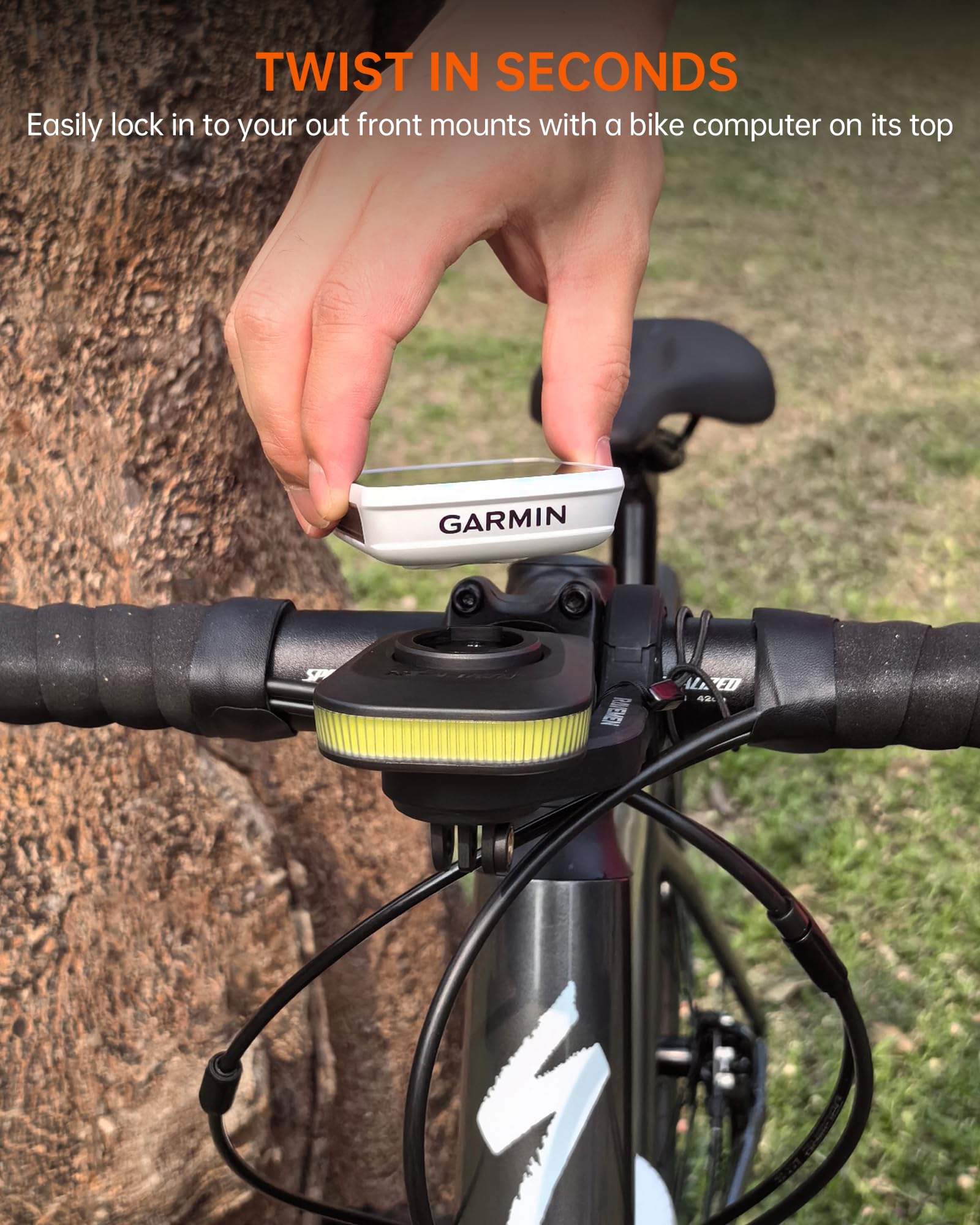 Ravemen Fr300 Compatible With Garmin/Wahoo Bike Computer, 300 Lumen Warning Flashing 6 Modes Cycling Computer Accessories With A