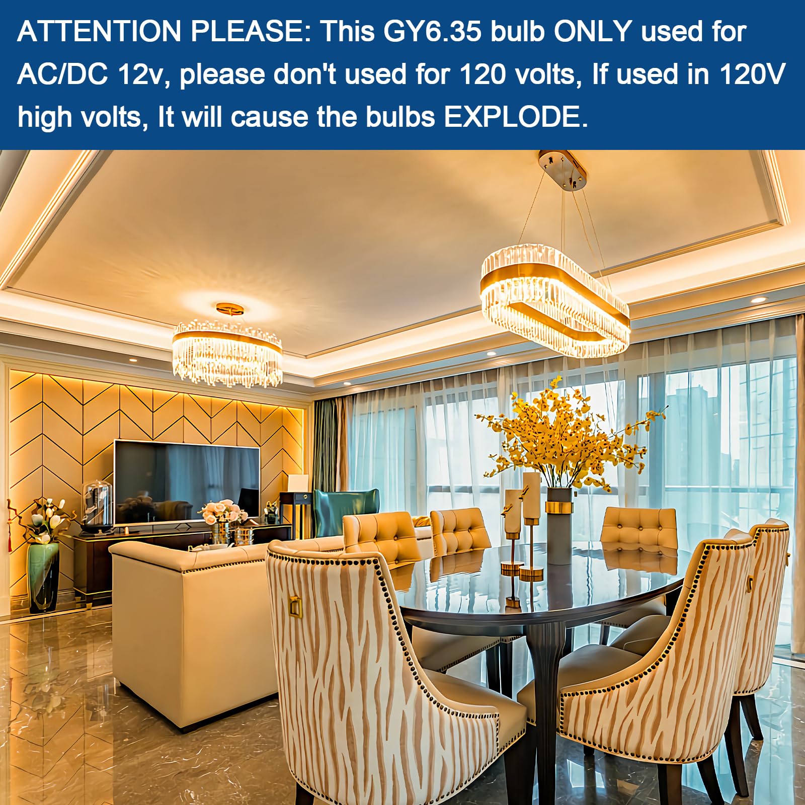 Dumiloo Gy6.35 Light Bulbs, 12V Crystal Clear 2 Pin, T4 Jc Bi-Pin Base G6.35 Capsule Bulb, Dimmable 2700K Warm White 2 Prong Lig