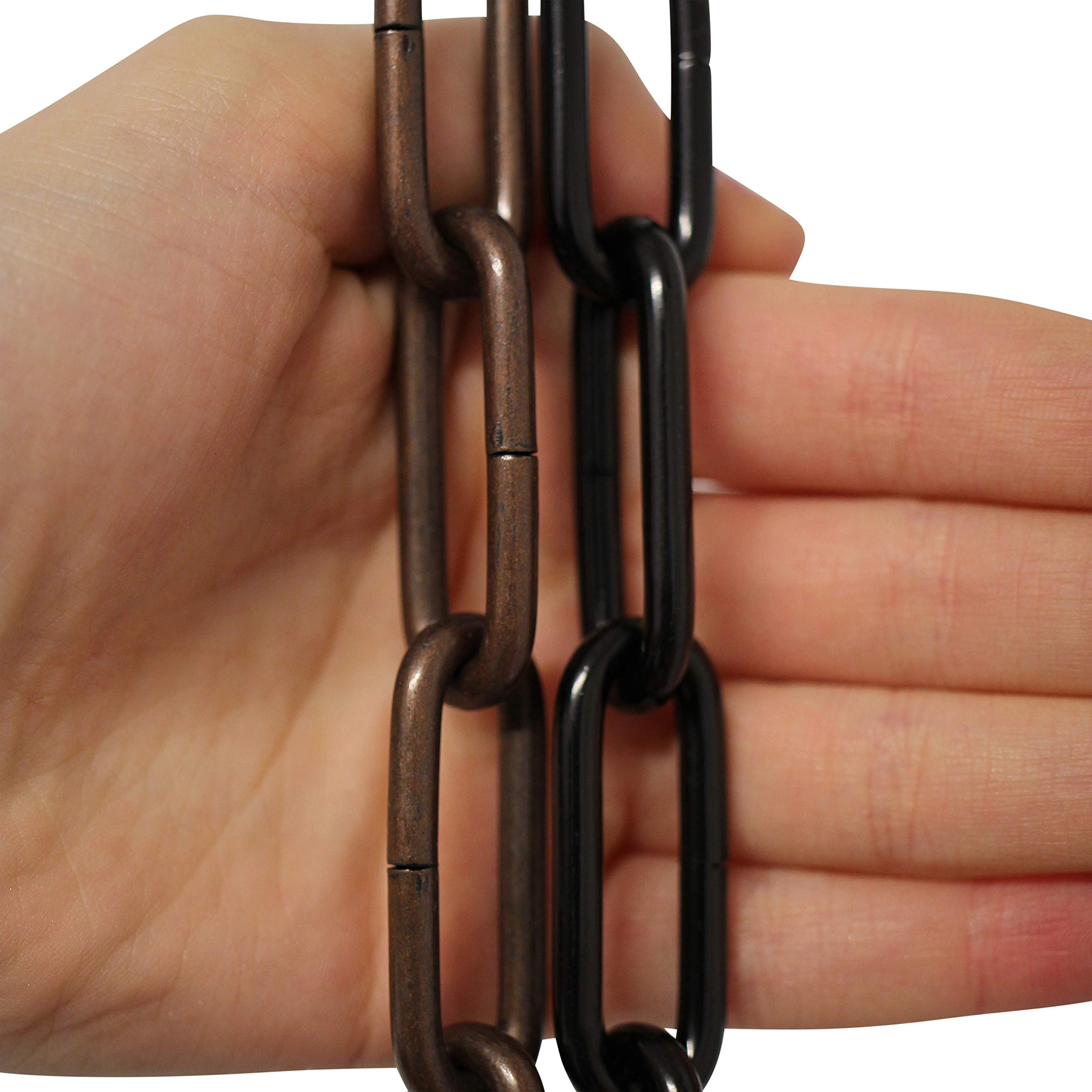 RCH Hardware Steel Fixture Chain, 3FT, Polished Chrome, Model CH-S59-395-PC-3