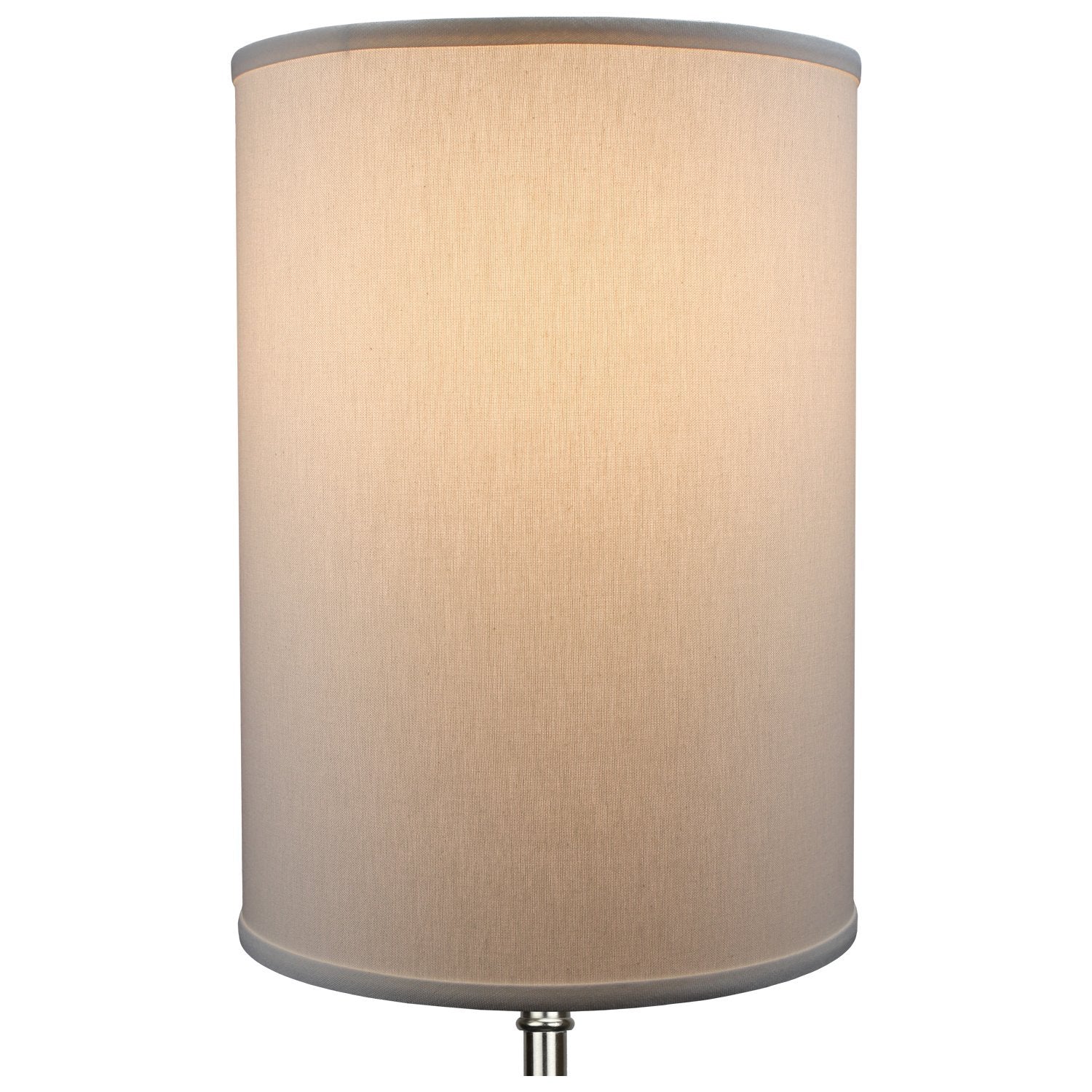 FenchelShades.com Drum Lampshade 12" Diameter x 17" Height Retro Rustic Hardback Cream USA Made