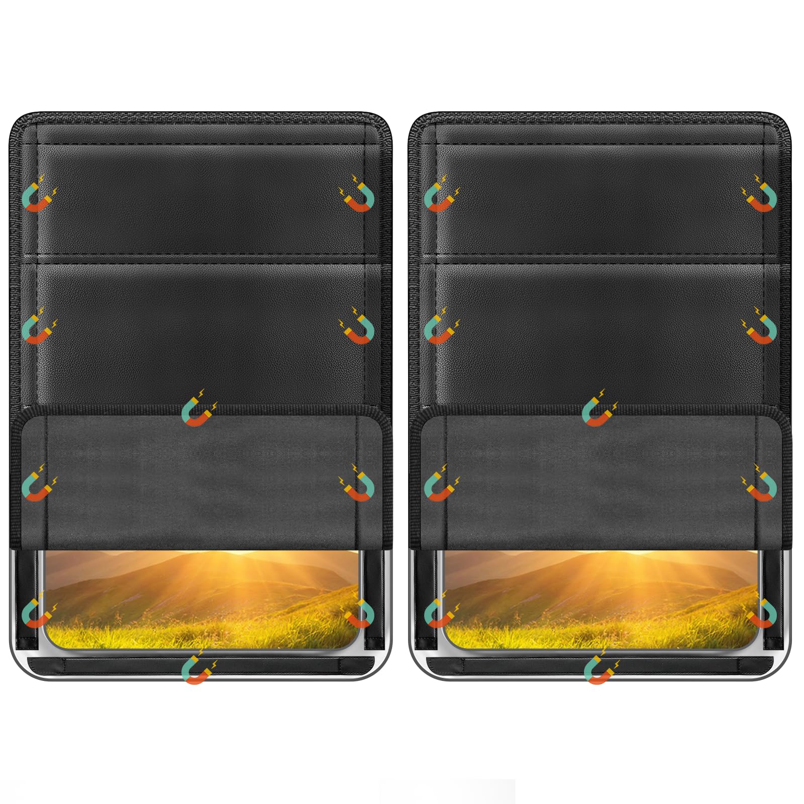 Rv Door Window Shade Cover 2 Pack- Magnetic Rv Blackout Window Cover With Uv Protection And Privacy Features (25 * 16 In) Foldab