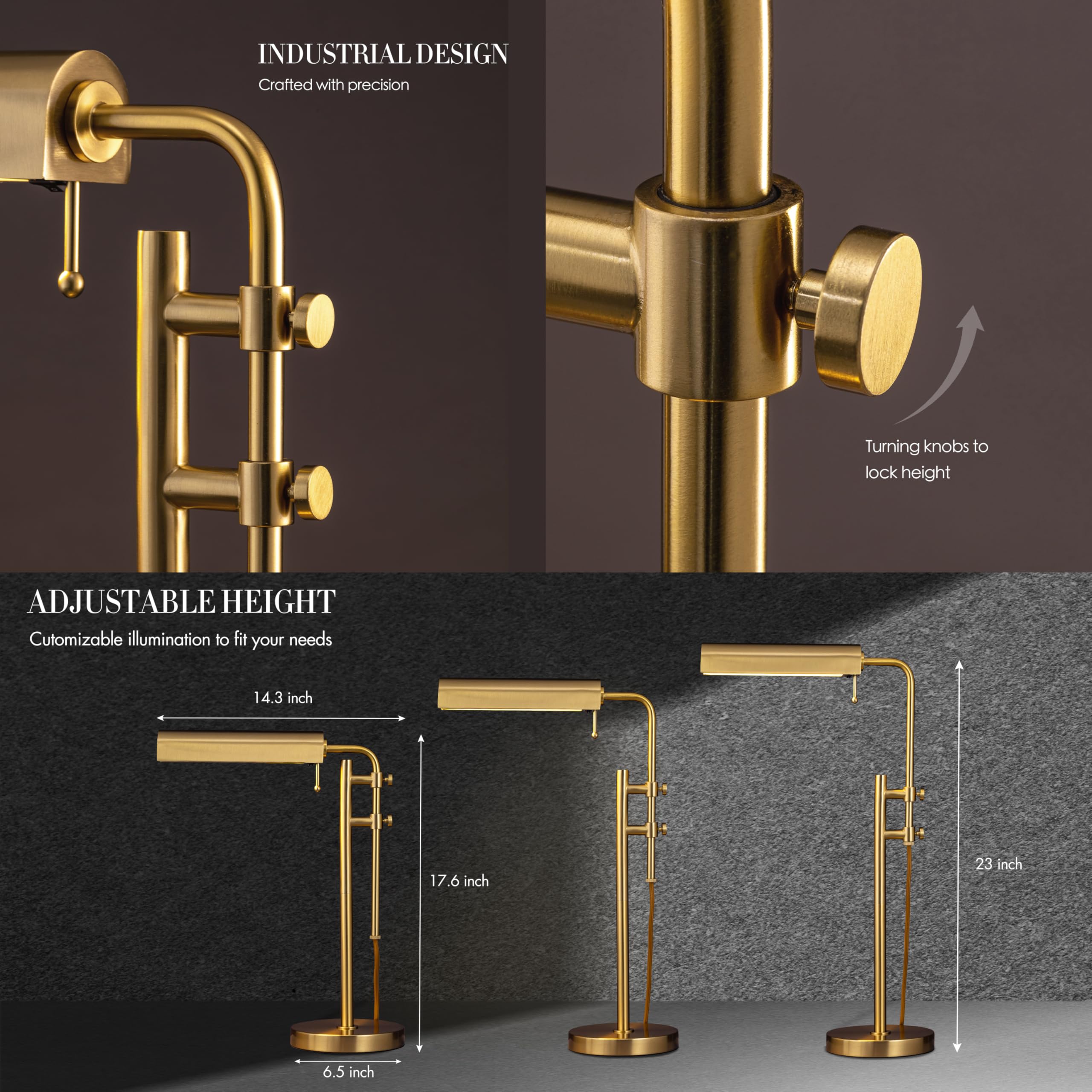 O'Bright Aurora - Led Pharmacy Desk Lamp (Gold)