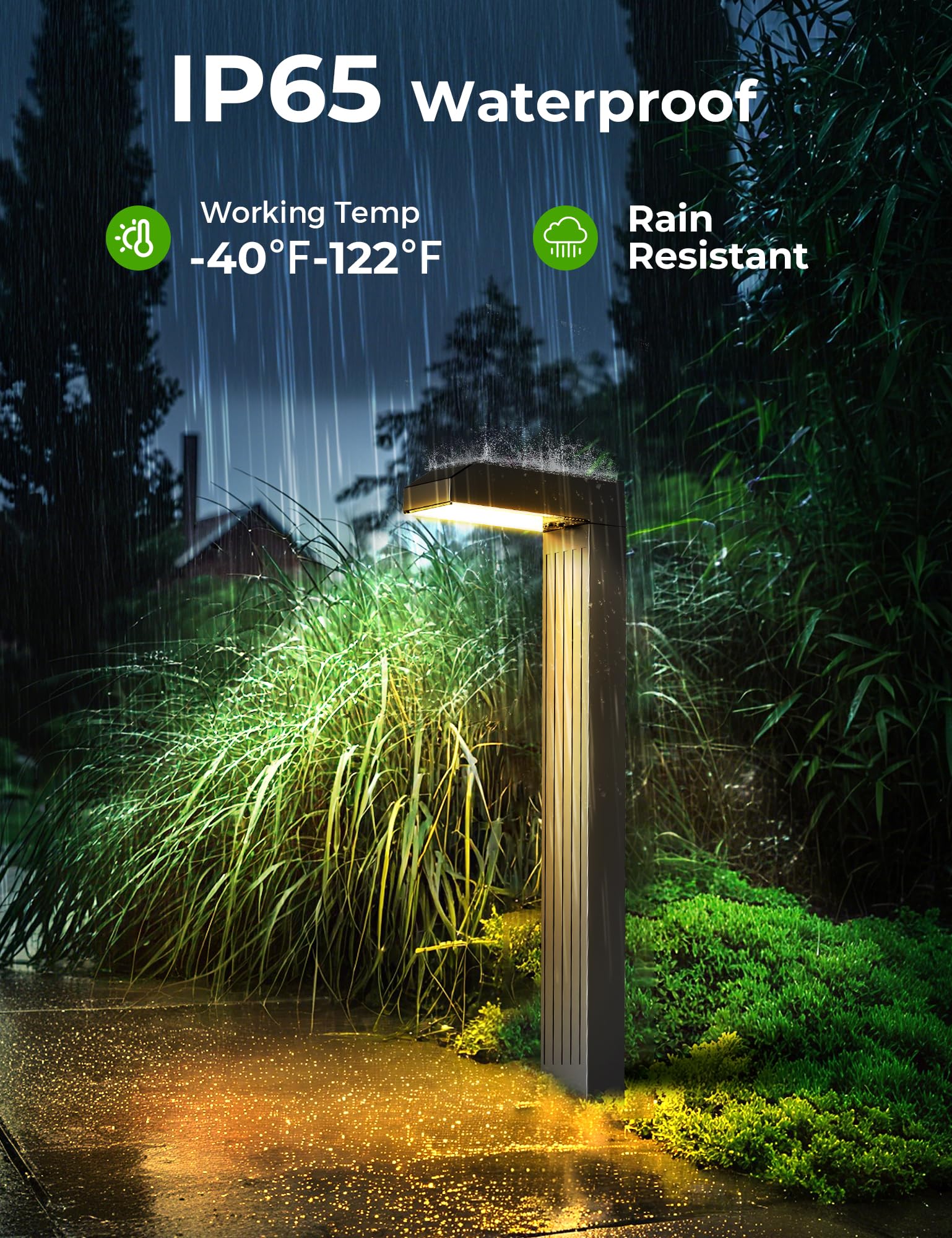 Solar Pathway Lights Outdoor 4 Pack  3 Color In 1 Bright Landscape Lighting With Cool/Warm/Daylight White Modes  Auto On/Off  Ip65 Waterproof For Yard Garden Patio Walkway Sidewalk Lawn Decor