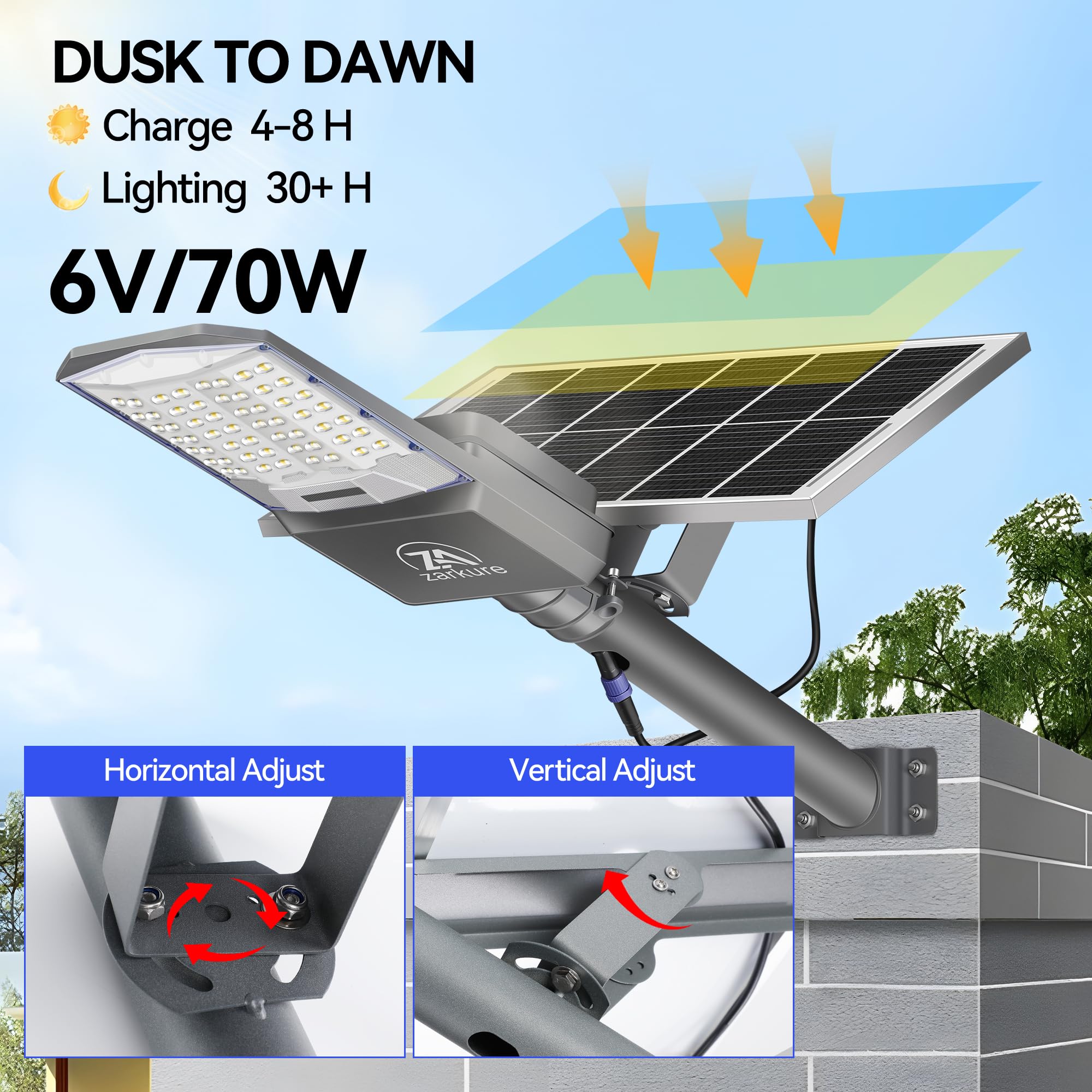 5000W Solar Street Lights Outdoor, 40000Mah Ip67 Waterproof Solar Security Flood Lights 7000K 450000Lm Super Bright Led Beads Co