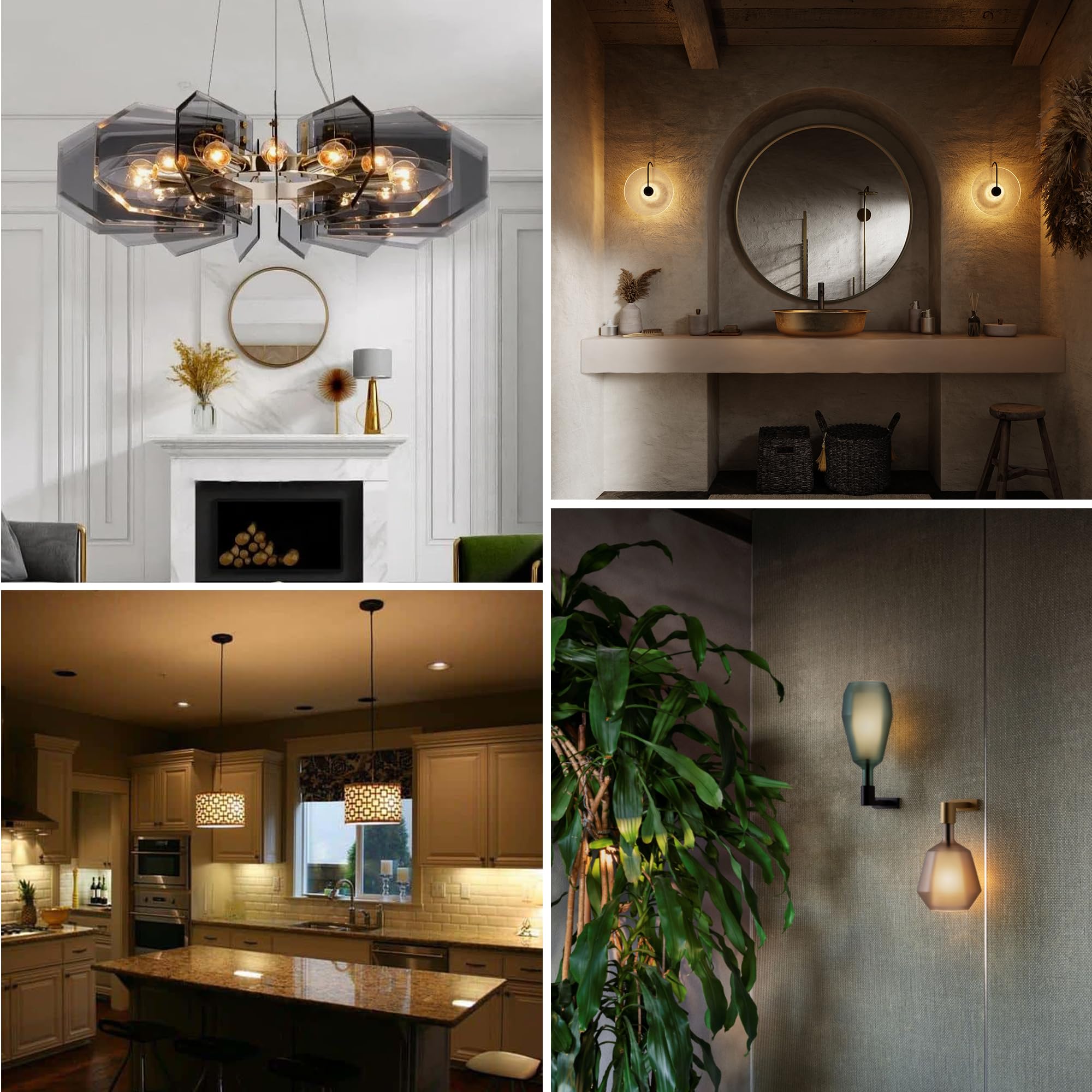 Dimmable Amber Led G16.5 Light Bulb 40W Type G Vintage Light Bulbs 4W(40W Equivalent),E26 Globe Bulb Small Round Night Light Bul
