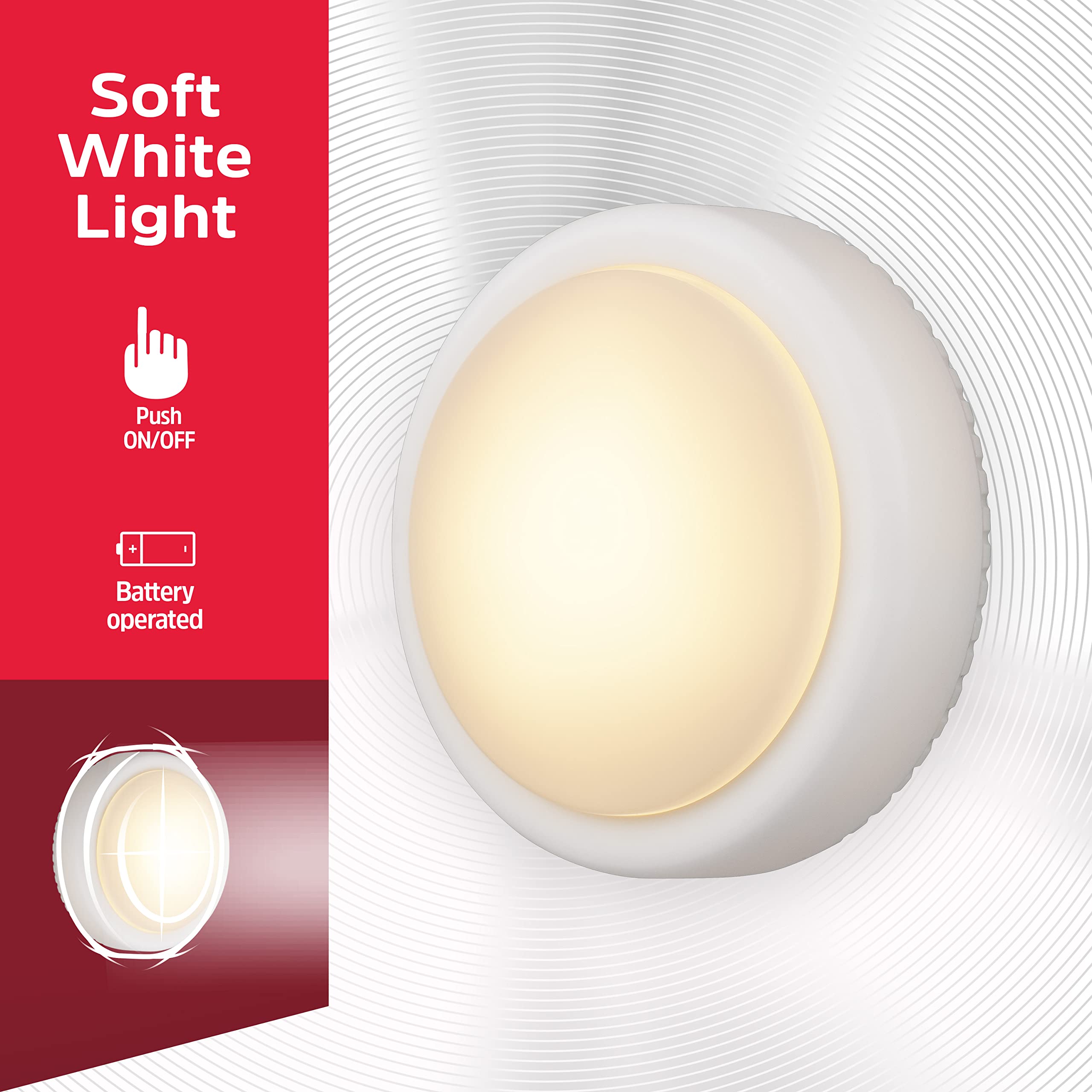 Energizer Led Tap Light, 1 Pack, Touch Light, Battery Operated Lights, Portable Light, Wireless Lights, Under Cabinet Lighting,