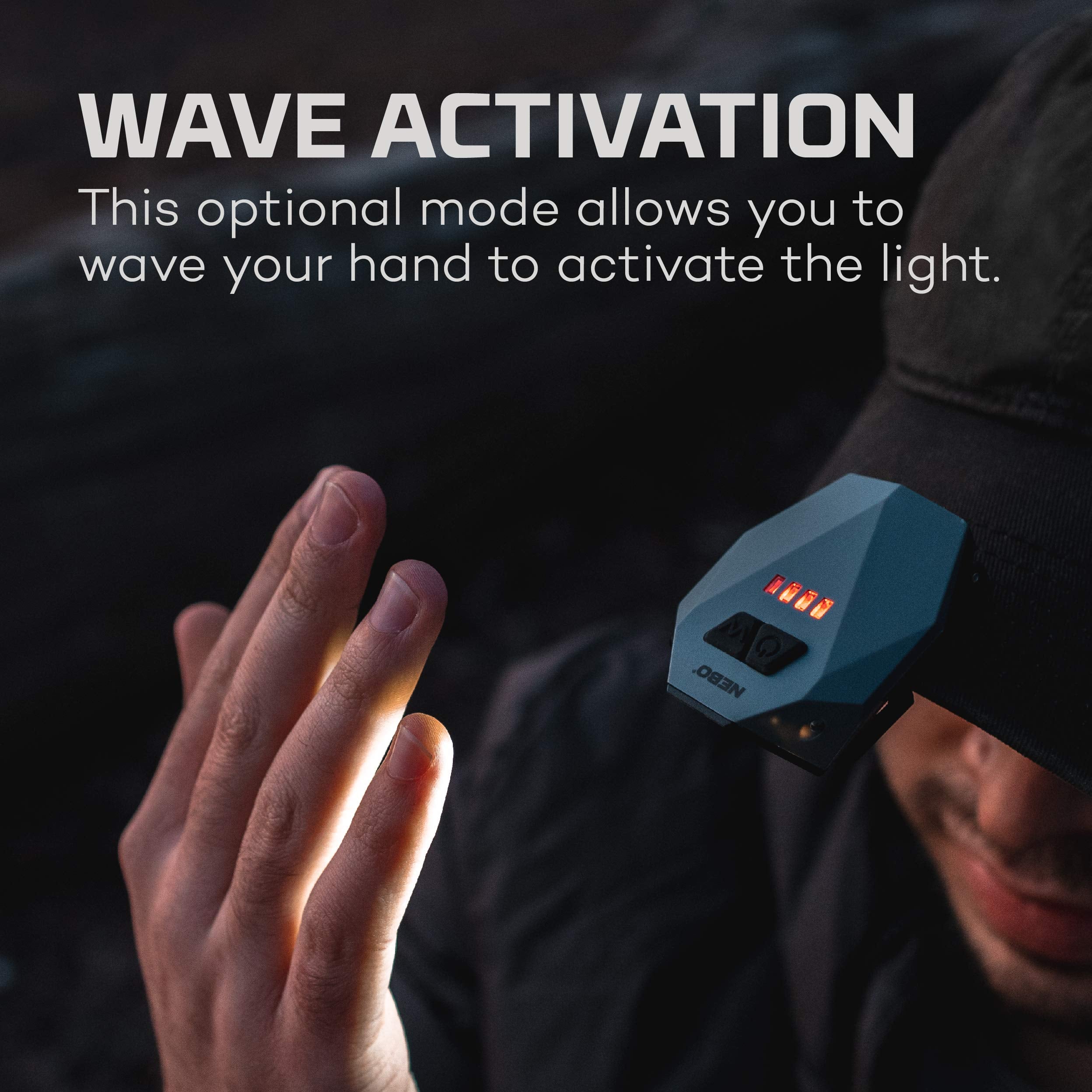 NEBO Einstein Cap Light | Rechargeable 50 Lumen | 18 Hours Run Time | One Size | Black | Model NEB-HLP-0004
