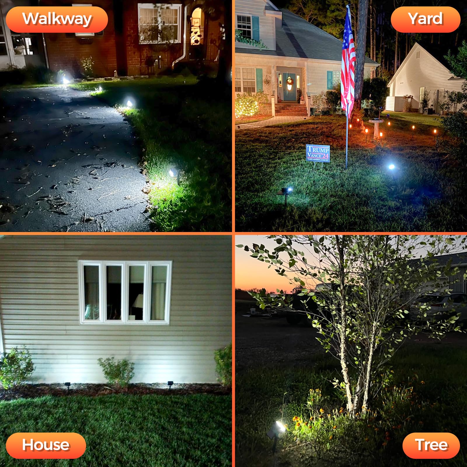 Solar Spot Lights Outdoor  92 Leds Landscape Lighting With 3 Lighting Modes And Auto On/Off  Ip67 Waterproof Spotlights  Outdoor Solar Lights For Yard Garden  8 Pack (Cool White)