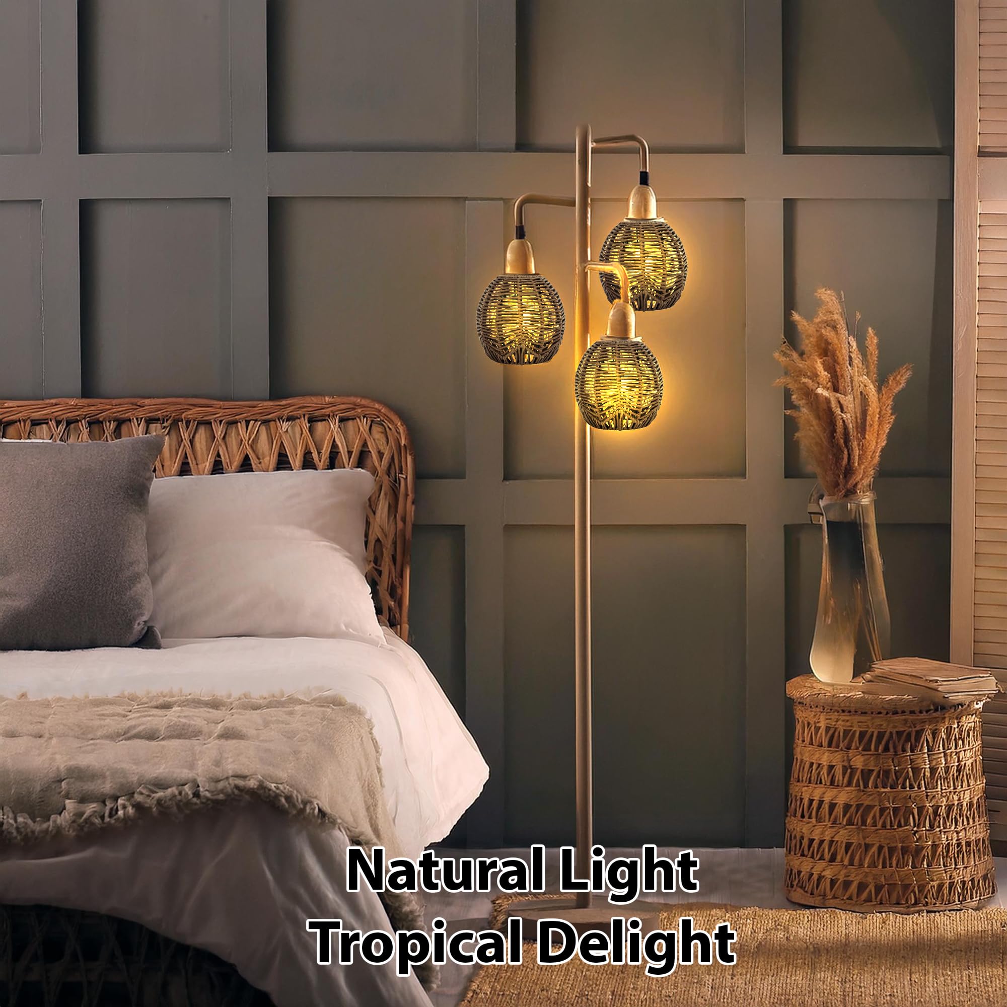 Farmhouse Paper Rope Small Lamp Shades For Table Lamps, Wicker Pendant Light Shade Replacement, Rustic Light Fixture Cover, Wove