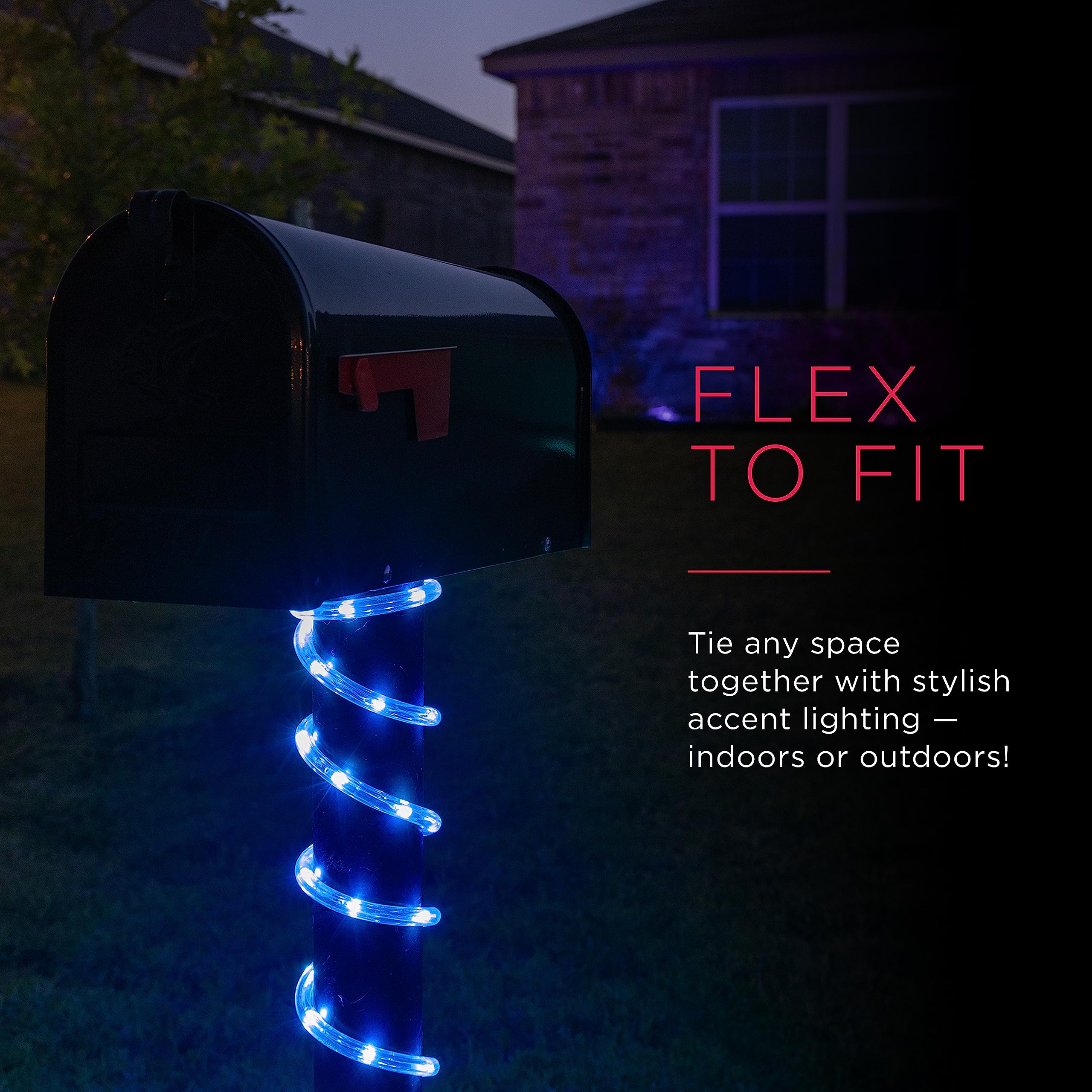 Ultrapro 16Ft Color Changing Led Rope Lights - Waterproof Rgb String Lights For Indoor/Outdoor Use