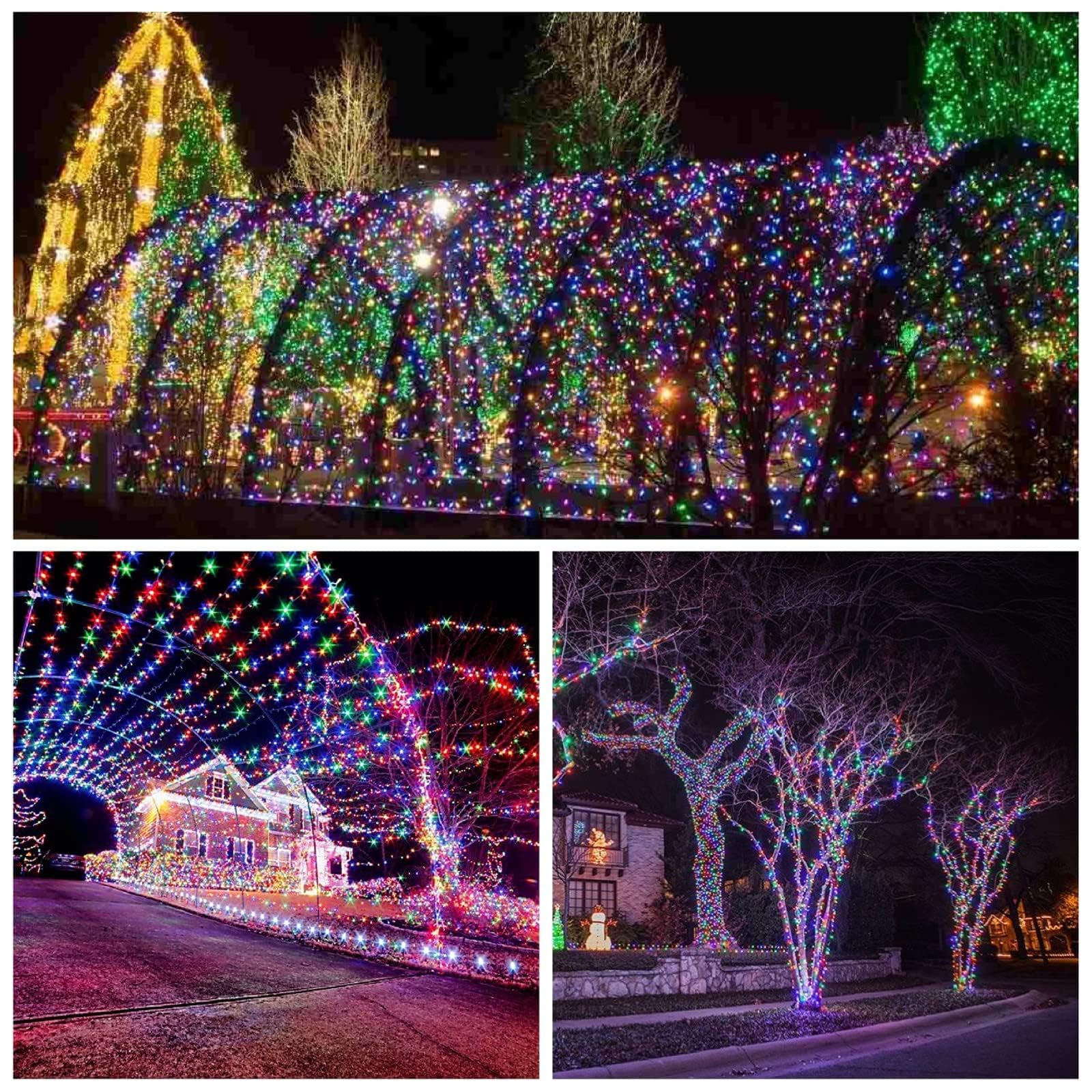Multicolored Solar String Lights Outdoor Waterproof, 2-Pack Each 72Ft 200Led Solar Led Fairy Lights Copper Wire 8 Modes Solar Tw