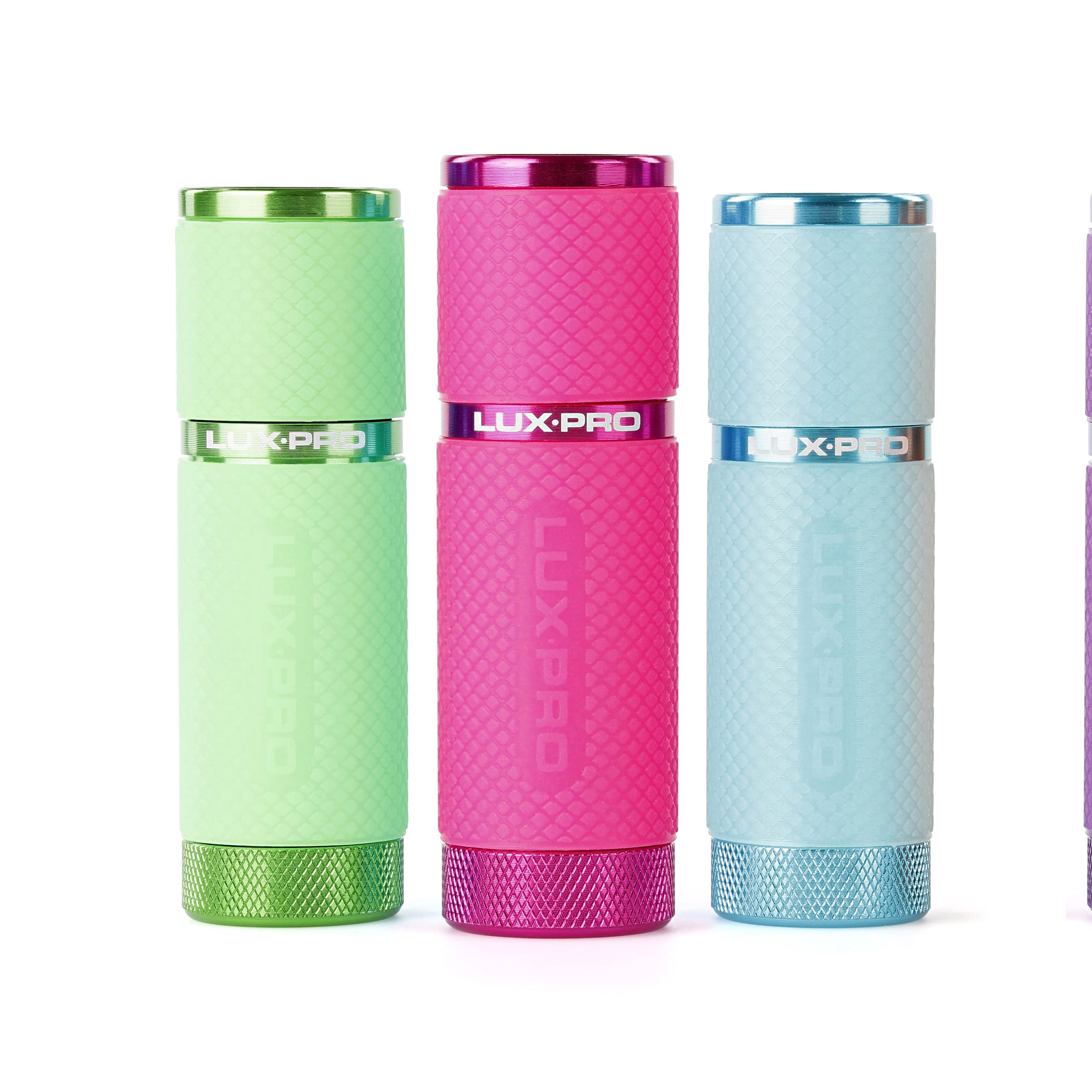 LUXPRO LED Flashlight, 9 LEDs, Aluminum, Glow in Dark, Pink, Green, Teal