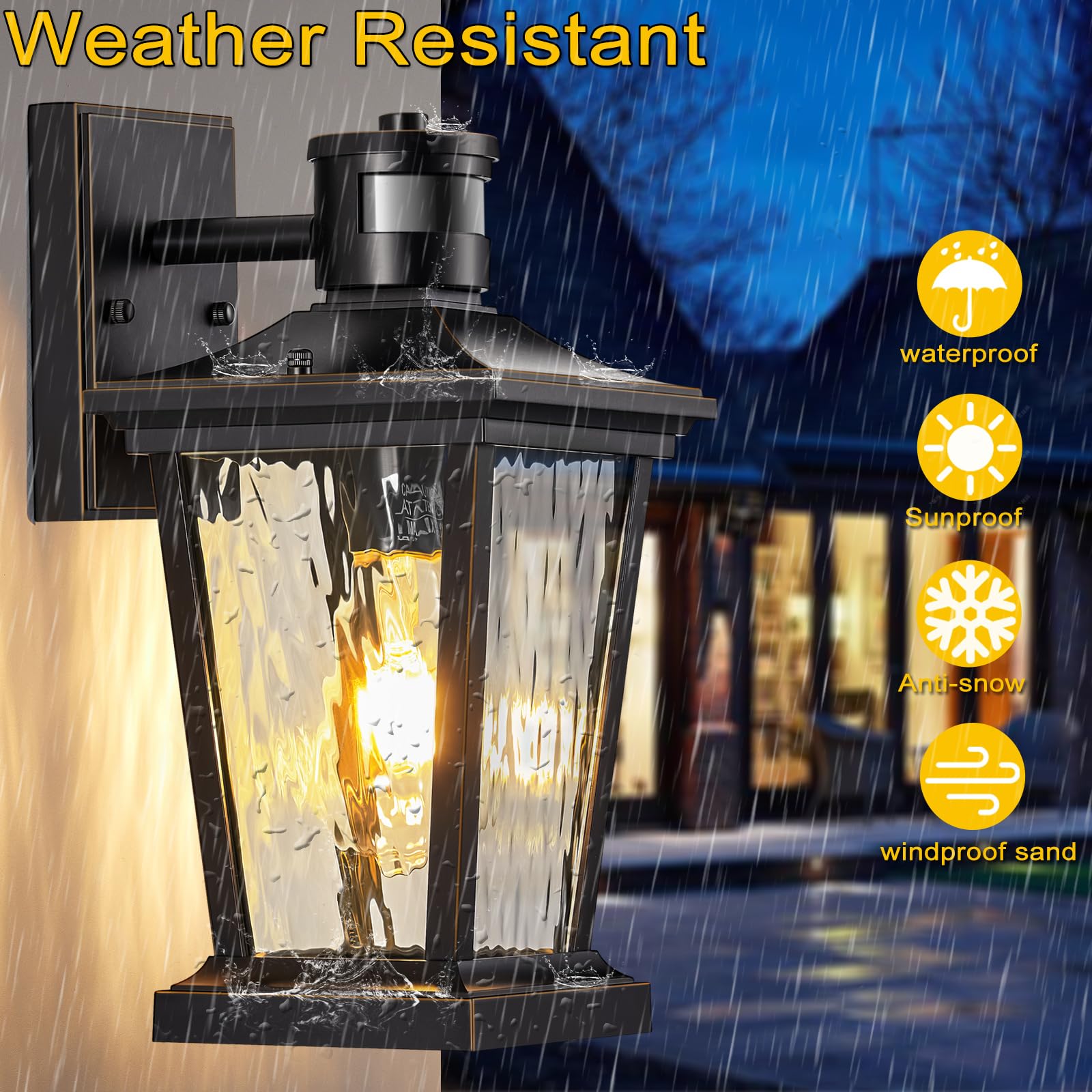 Karuoshirui Dusk To Dawn Outdoor Light,Outdoor House Lights,Front Door Lights, Porch Light,Outdoor House Lights Wall Mount,Exterior Light Fixture,Exterior Wall Lantern,Porch & Patio Lights,Coach Light