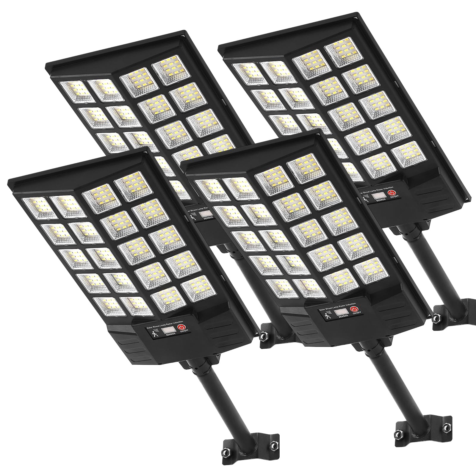JOISTOON Solar Flood Lights Outdoor, Waterproof Motion Sensor Street Light with Remote Control, Dusk to Dawn Security Lighting f