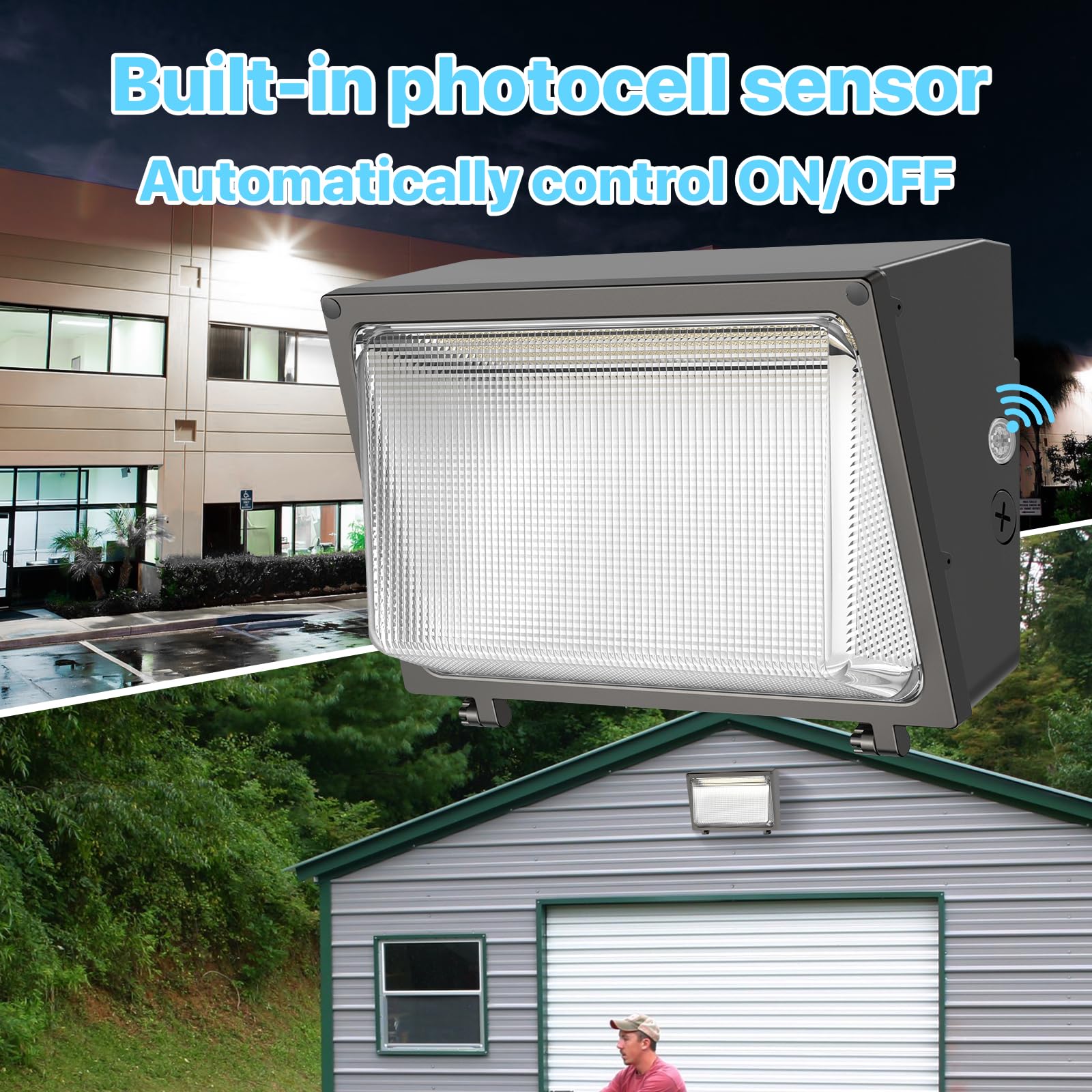 Hyperlite Led Wall Pack Light: 120W Glass Lens Led Wall Packs Outside Lighting - 18000Lm Flood Lights Outdoor With Photocell 4 Packs For Area Parking Lot Driveway Ul Listed