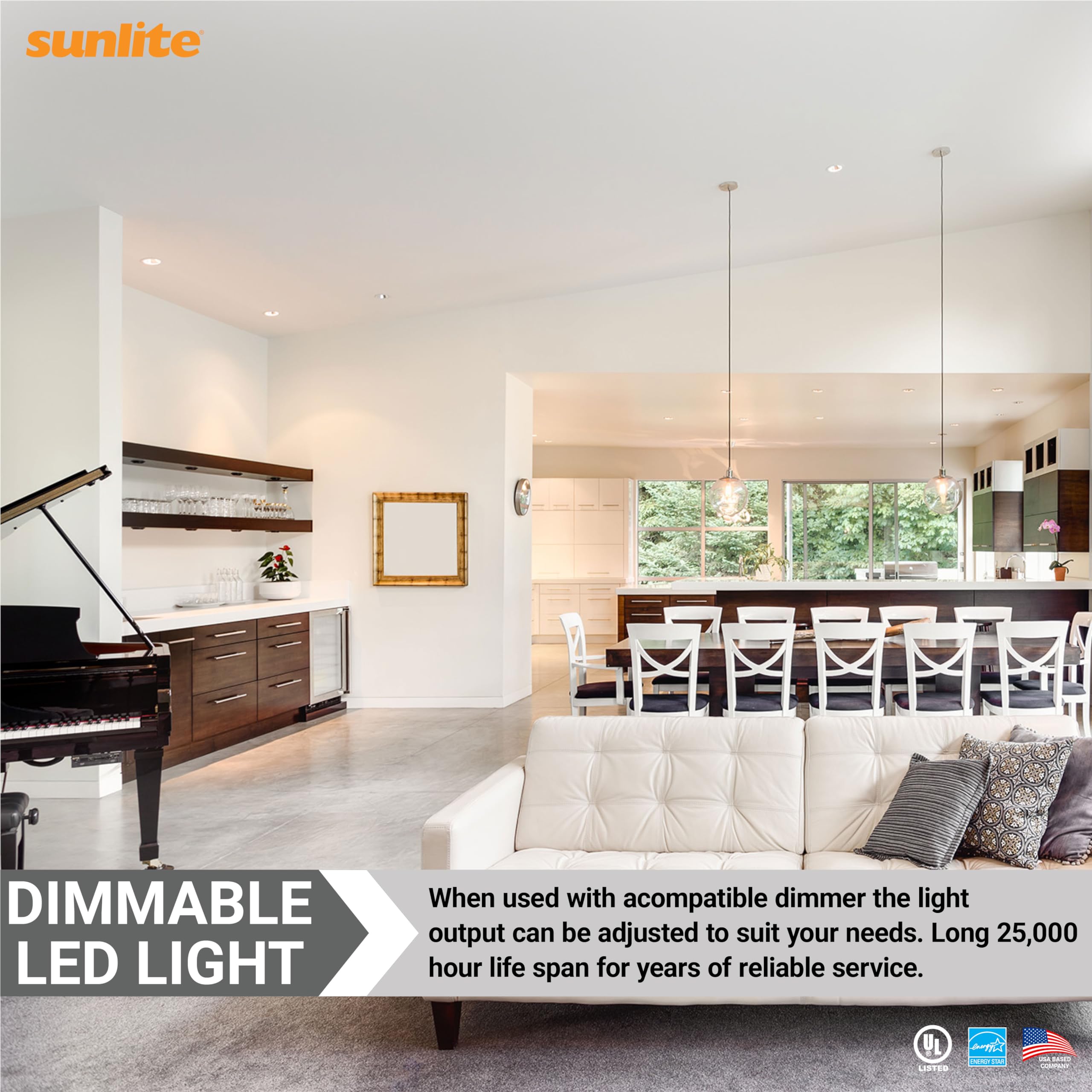 Sunlite LED PAR30 Short Neck Flood Light Bulb, 9W (75W Equivalent), 850 Lumens, Dimmable, 4000K Cool White, 6 Count