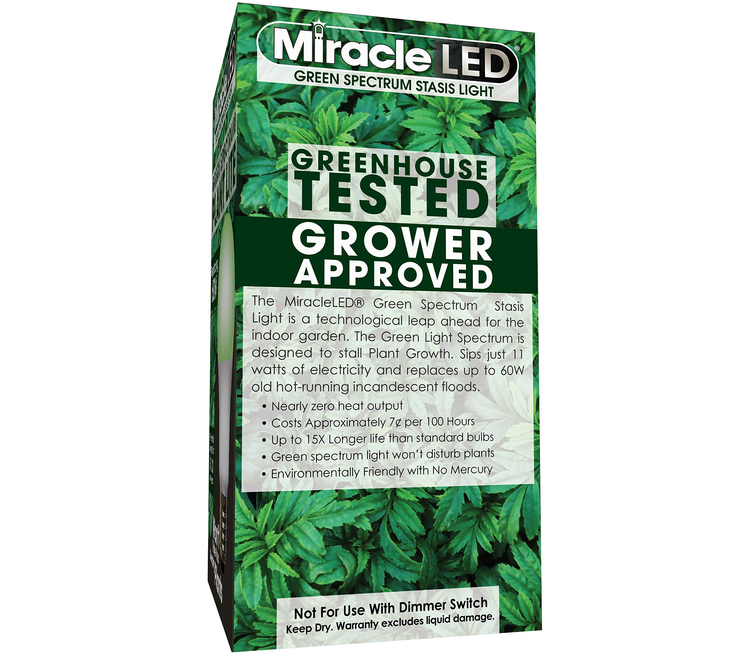Miracleled 604614 Green Spectrum 60W Grow Light For Indoor Plants, 1 Pack