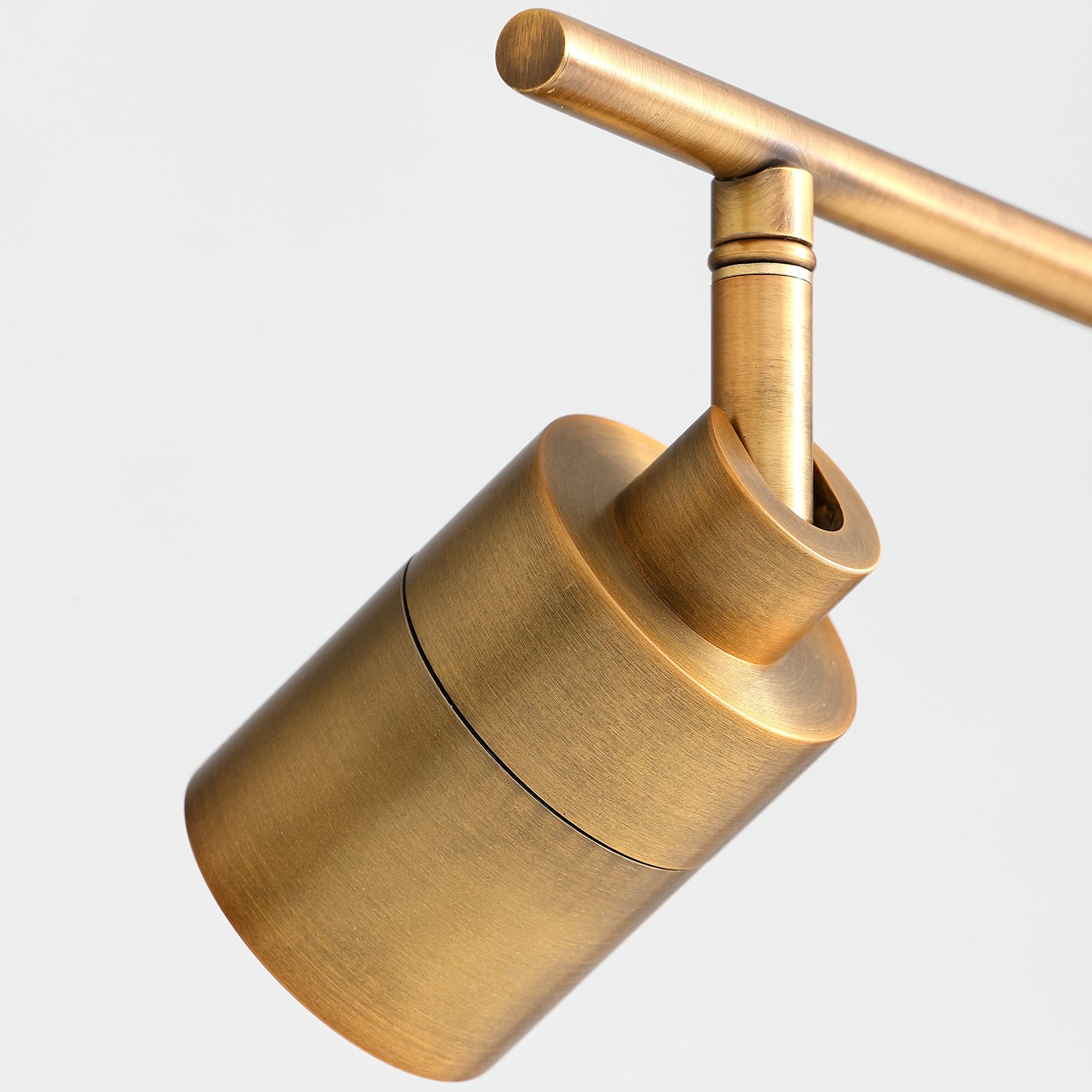 Vidalite Shura - 4-Light Brushed Brass Integrated Led Track Light W/Rotatable Heads, 3 Ft. Track Lighting Kit Ceiling Light, 300