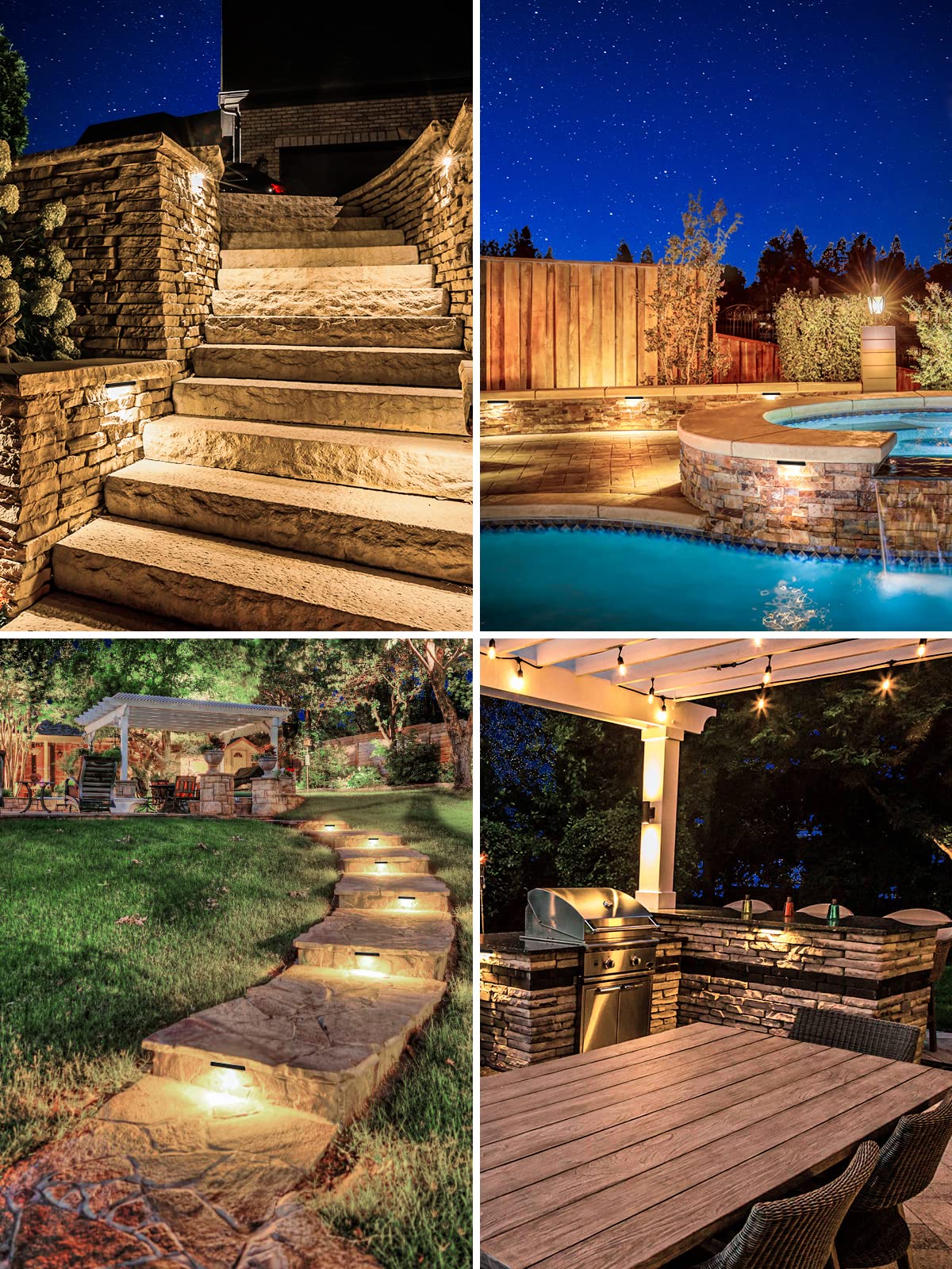 Doreio 5W Led Retaining Wall Lights, 8 Pack, Ip68 Waterproof, Warm White, Low Voltage 12V