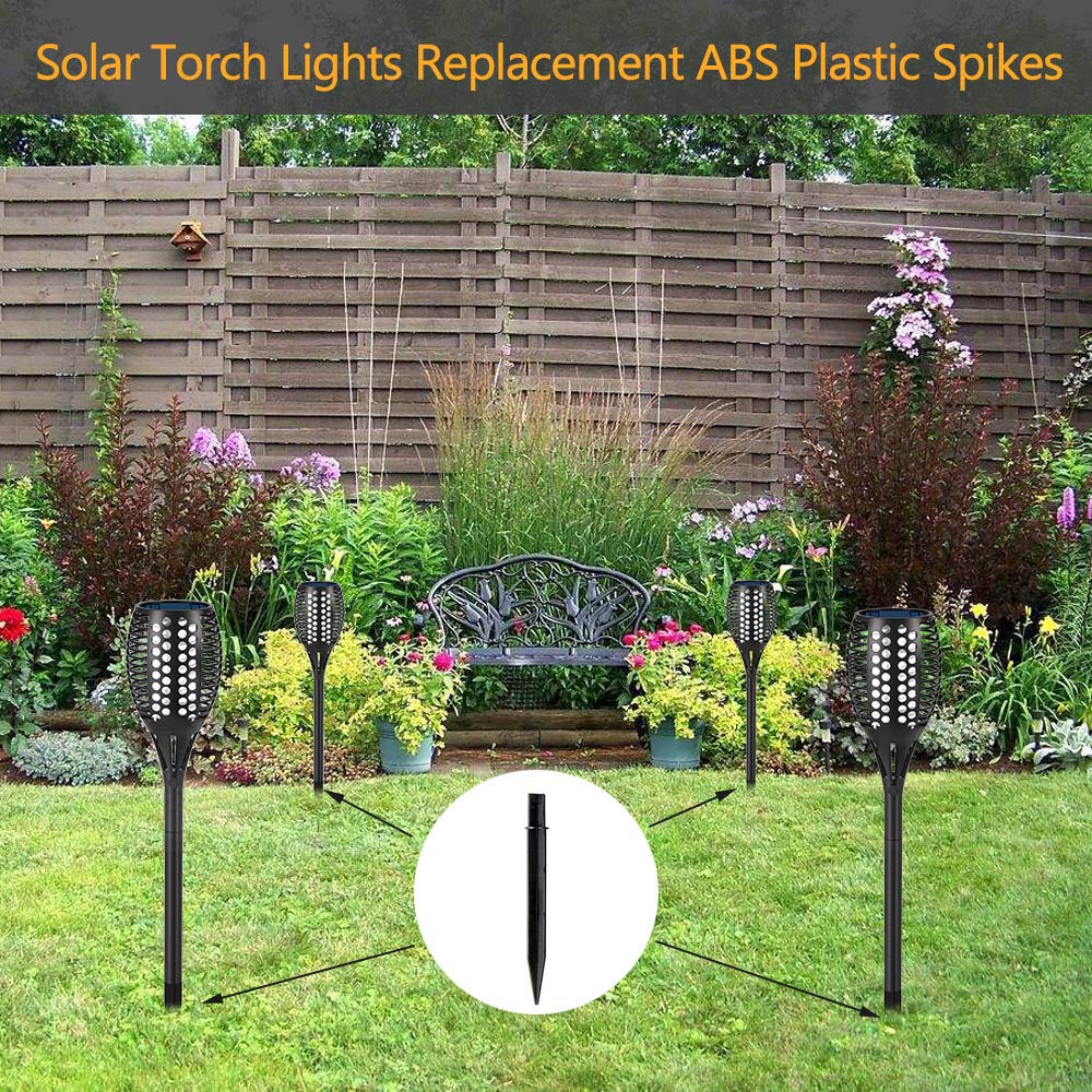 Bebrant Extension And Joint Kits 4-Pack For Solar Flame Torches, 12'' Extension Makes Solar Torches Taller