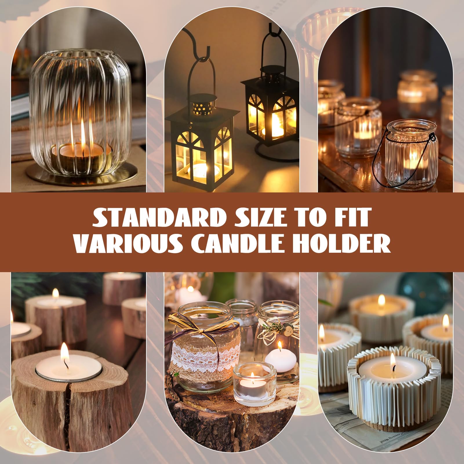 MAKALONE Soy Wax Tea Lights Candles, 100 Pack, 6 Hour Burn, Unscented White Tealights for Home, Weddings, Clean Burn