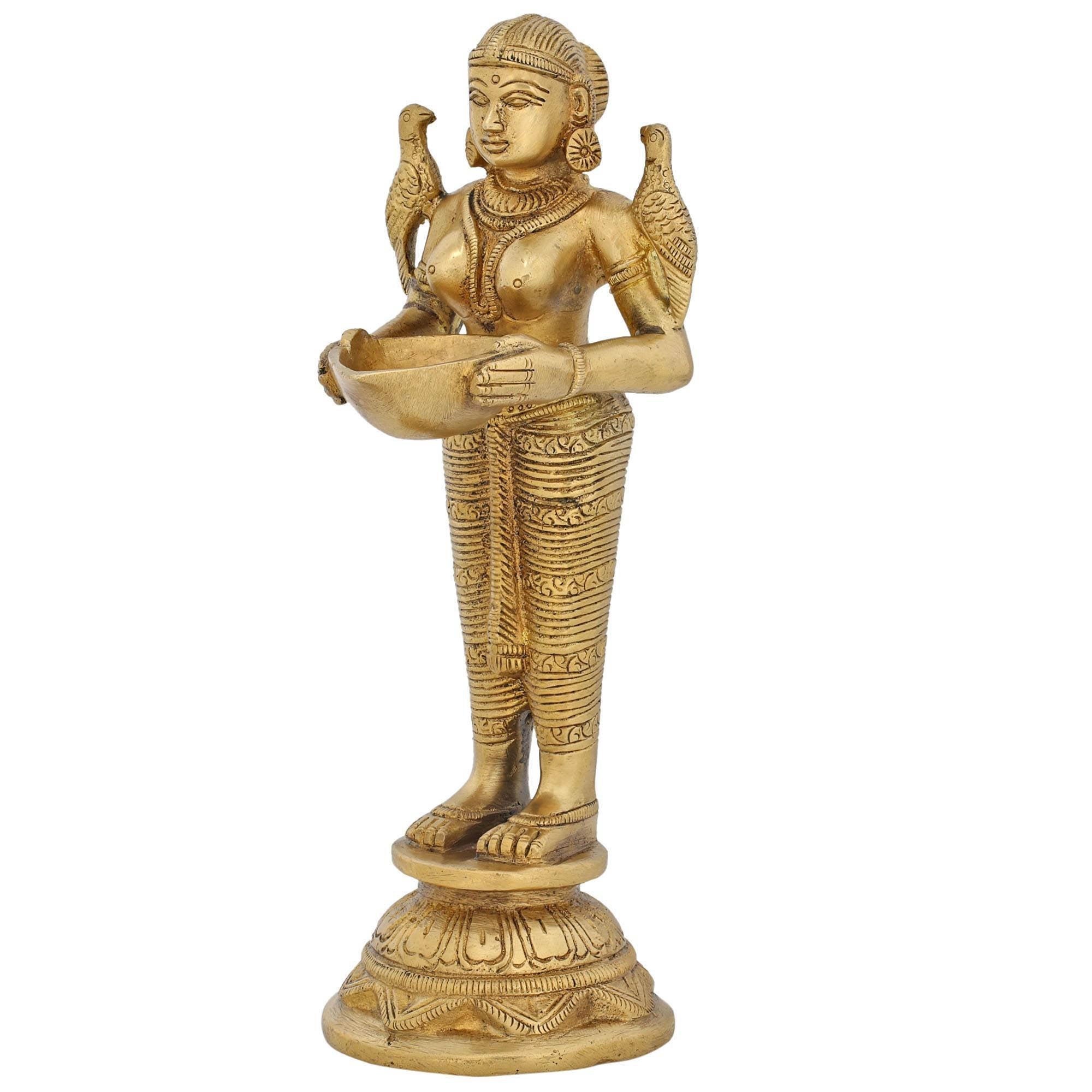 Deva Kanya From Hindu Mythology Holding A Diya