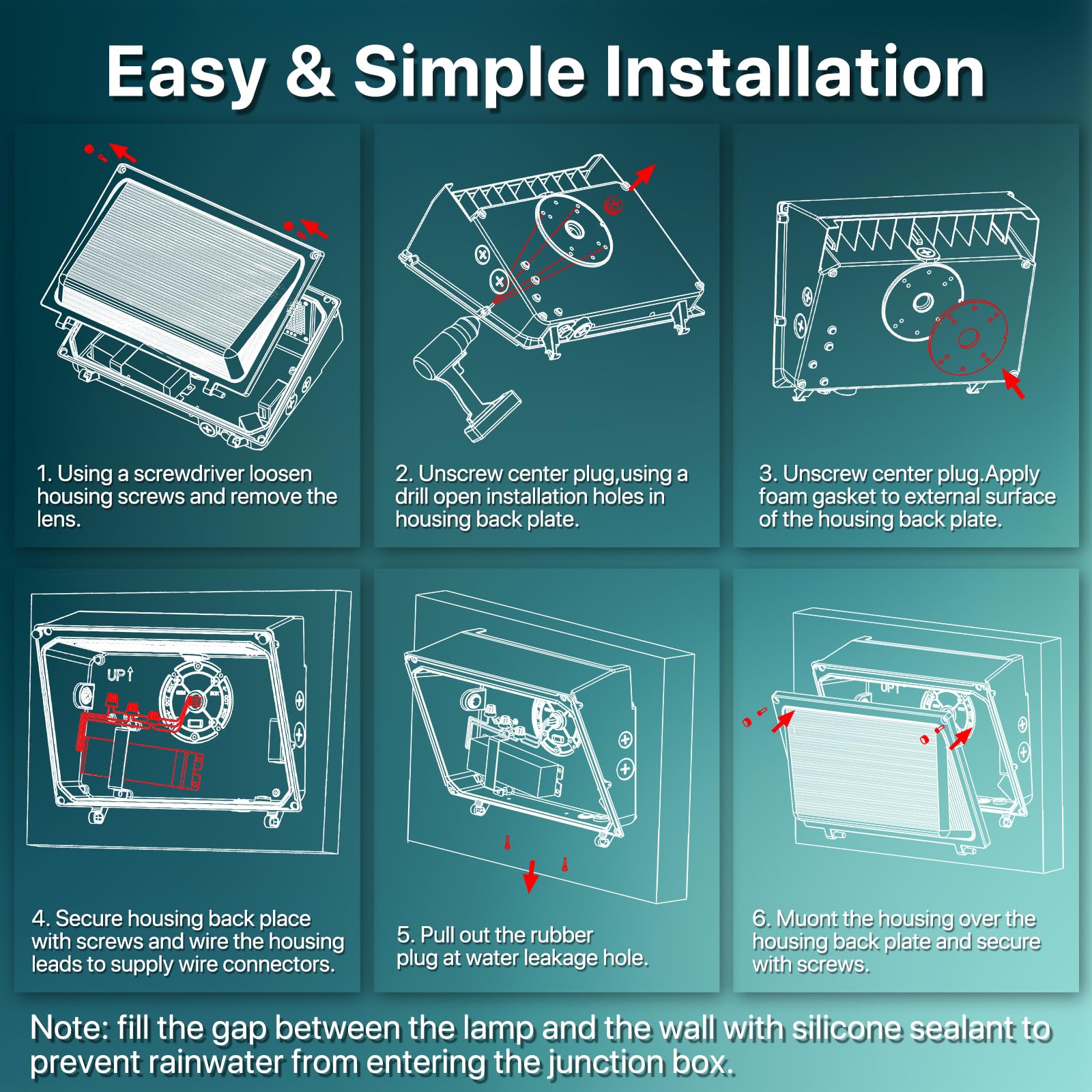 Litezone 120W Wall Pack Led Exterior Light - 4Pack, 18000Lm, Bronze, Ul Listed With Photocell