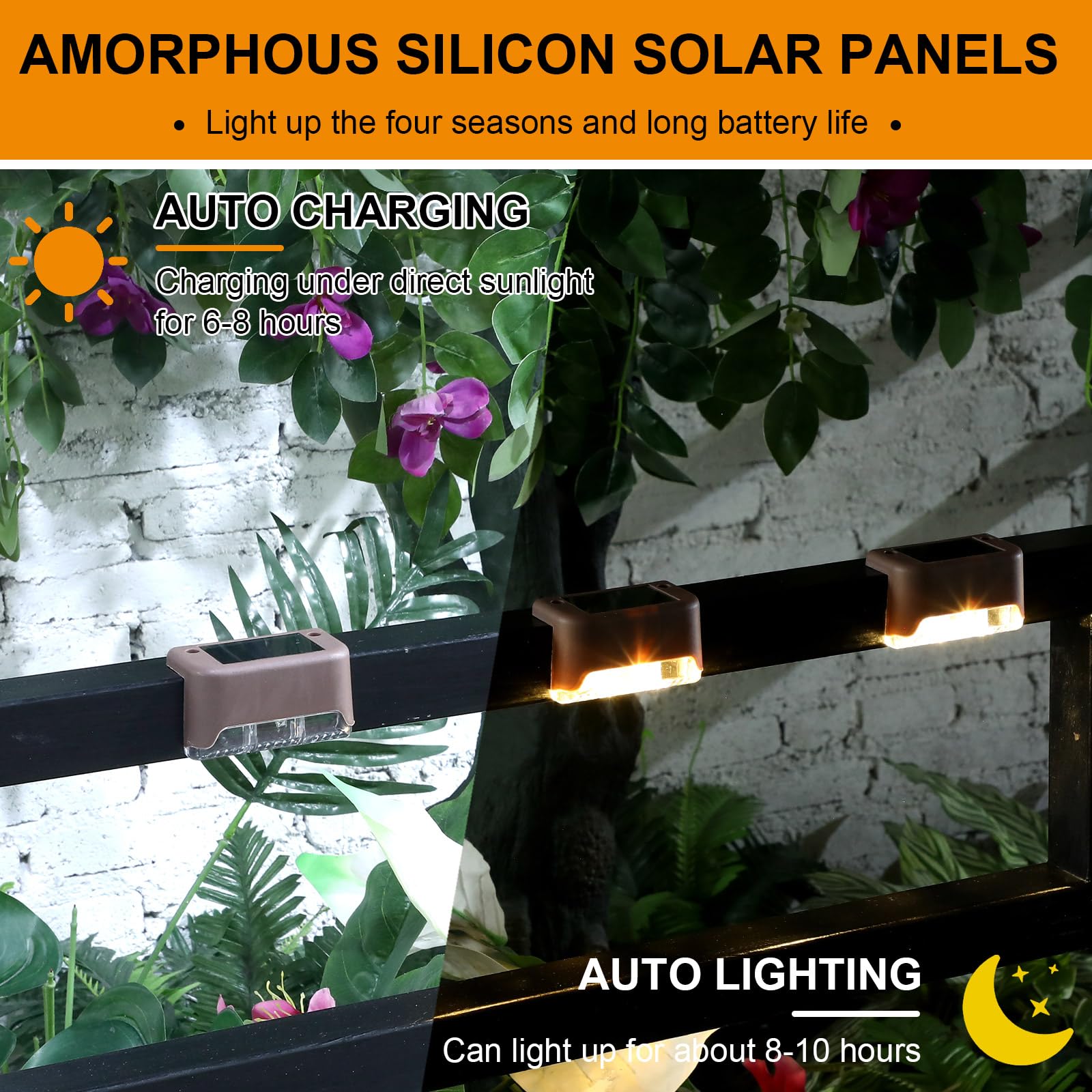 32 Pcs Solar Deck Lights Outdoor, Waterproof Led Solar Step Fence Lights For Stairs, Step, Railing, Patio, Driveway, Garden, Pat