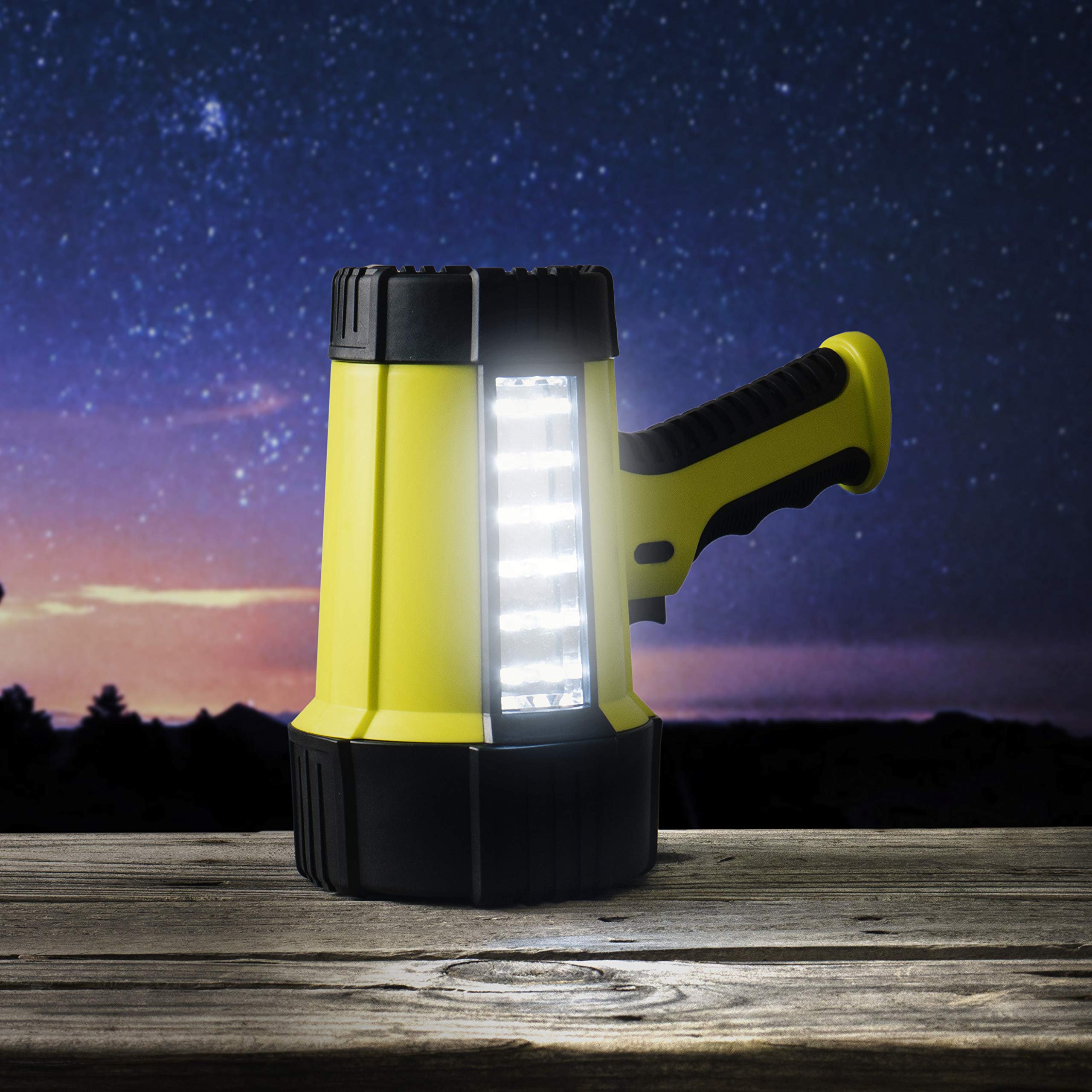Wagan EL2484 Brite Nite 2 Million LED Spotlight Lantern, Waterproof, Rechargeable, Silver
