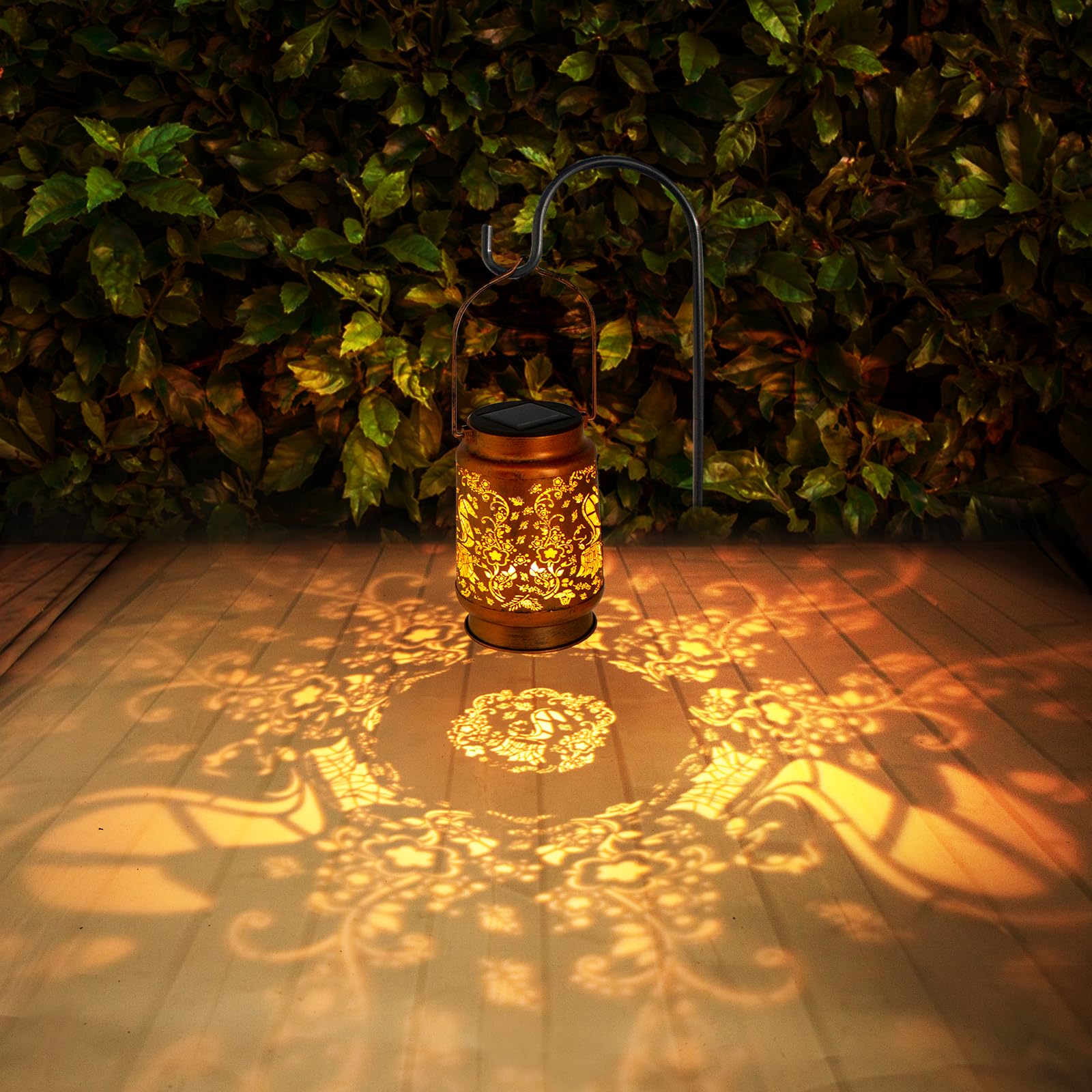 Solar Lanterns Outdoor Garden Decor  Gifts For Women  Mom  Grandma  Birthday  Thanksgiving  Decorative Waterproof Hanging Metal Led Light For Yard  Patio  Lawn  Landscape  Backyard (Squirrel)