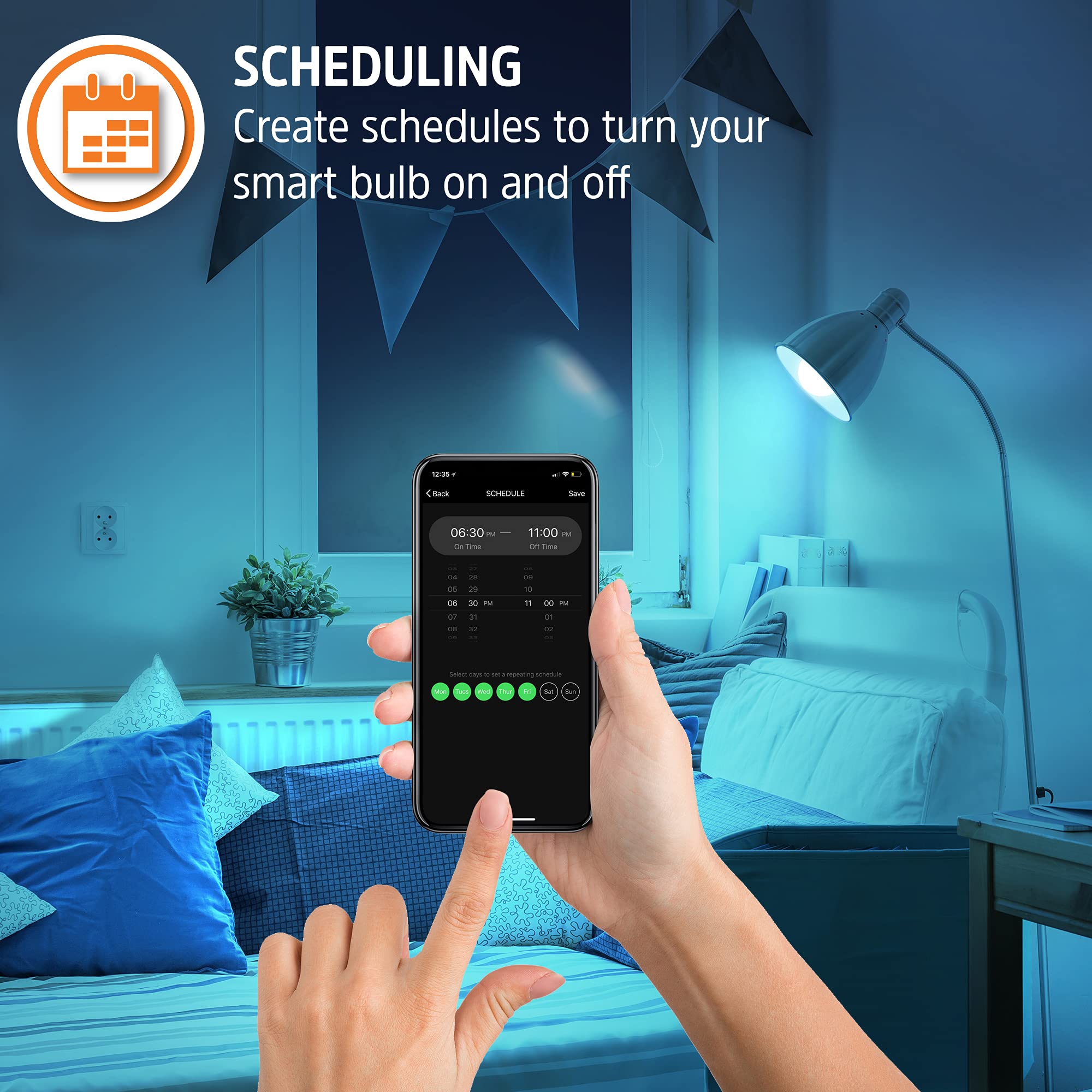 Energizer Connect Smart A19 Led Bulb - Voice Control, Rgb & Bright White, Alexa/Google Compatible