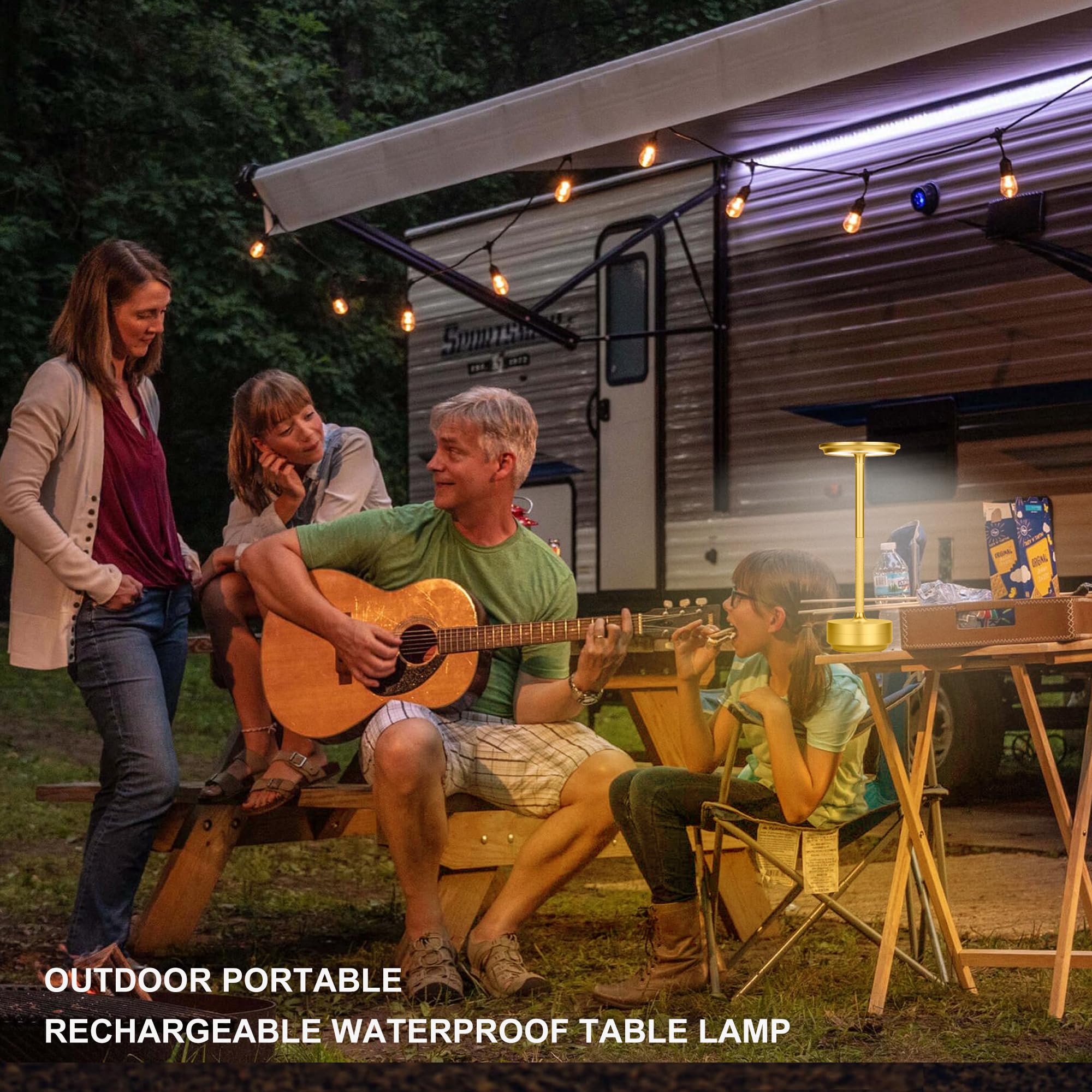 Fdidc 2 Pack Cordless Table Lamps Rechargeable,Table Light Usb Touch Battery Powered Table Lamp Led Portable Patio/Dining Table/