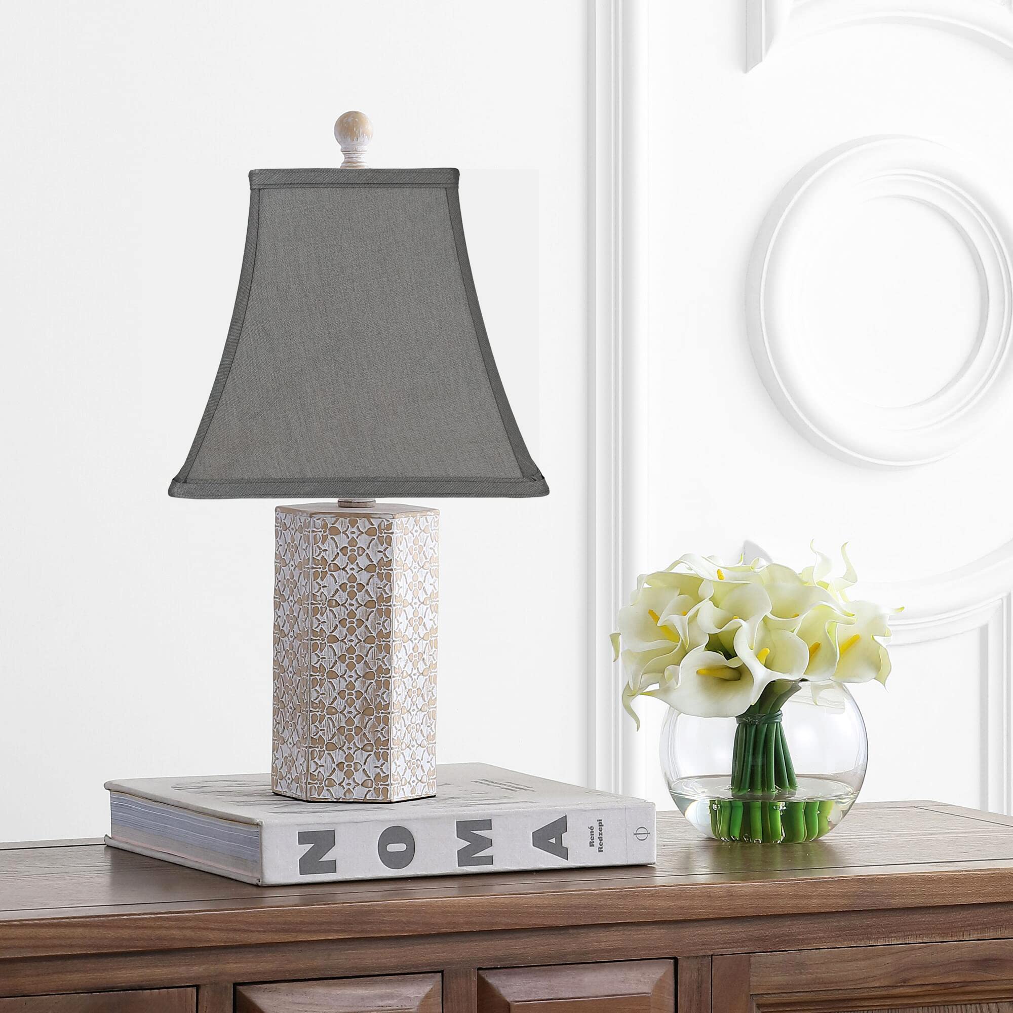 Urbanest Softback Bell Lampshade, 5.25x9x8in, Gray Faux Silk, Spider Design
