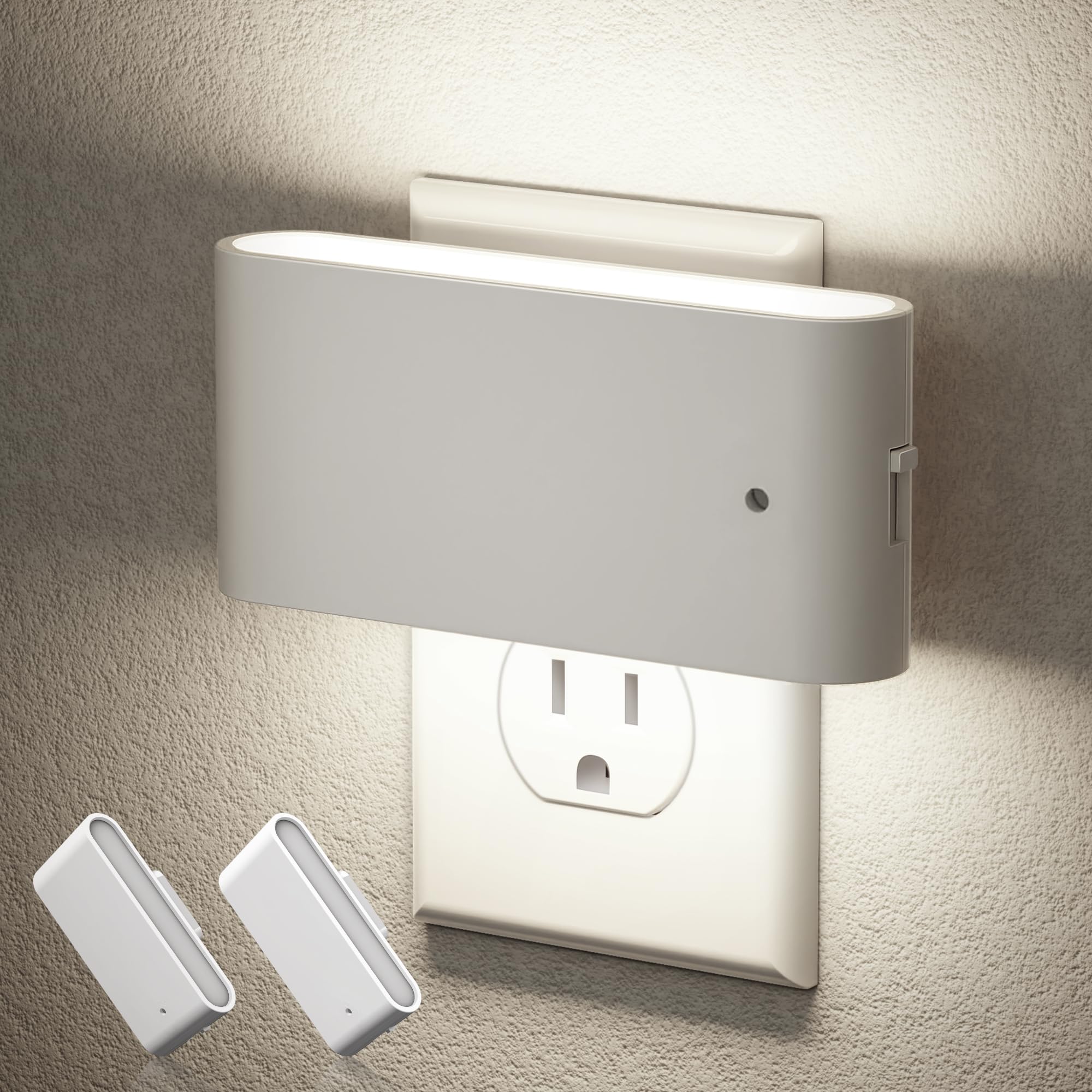 JandCase LED Night Lights Plug into Wall, Night Light with Dusk to Dawn Light Sensor, Dimmable Night Light Plug in [2 Pack], 500