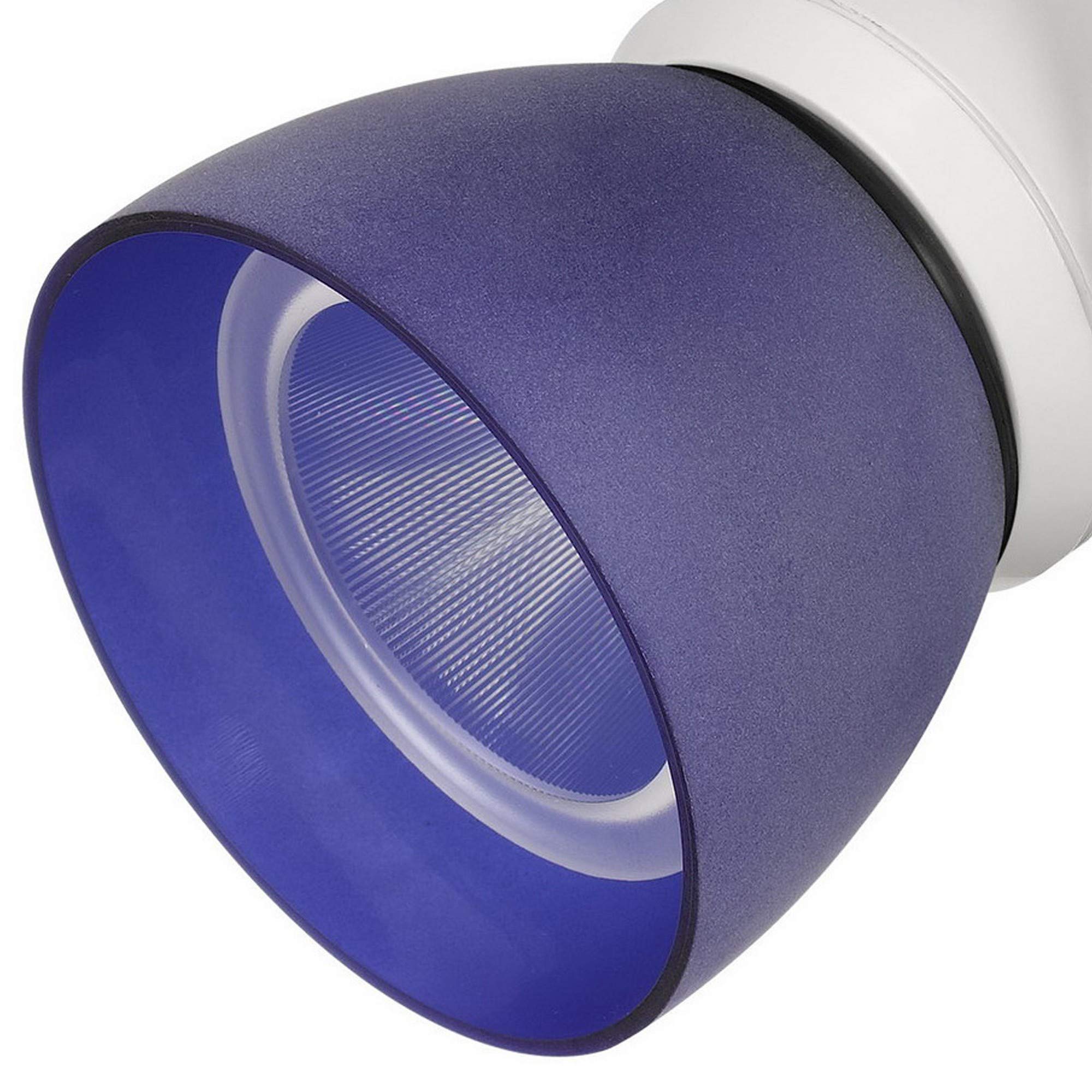 Benzara 10W LED Track Fixture, Metal & Polycarbonate, Model BM220628, White and Blue