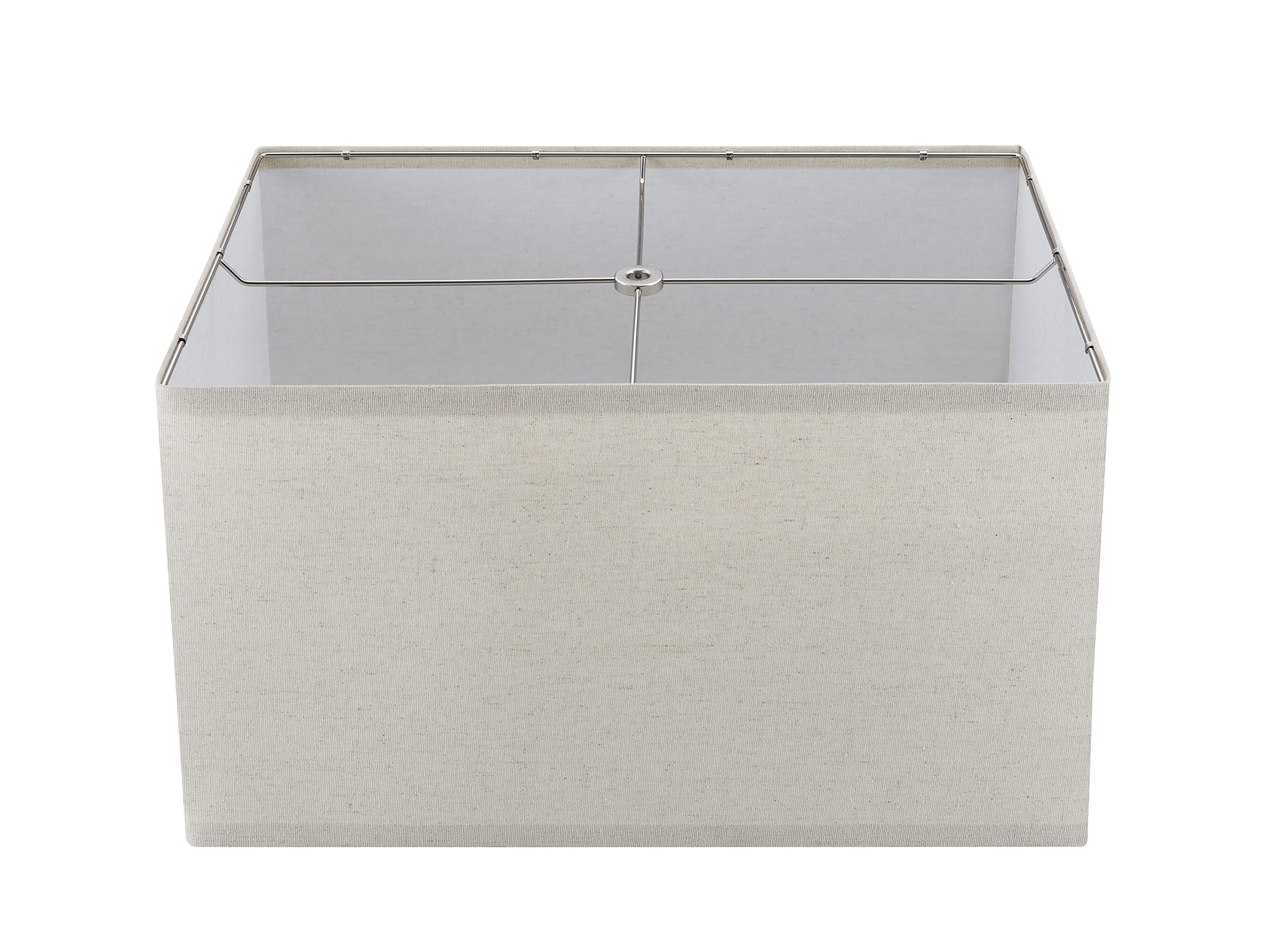 Aspen Creative 38751-2, Rectangle Collapsible Spider Lamp Shade, Oatmeal, 11+17 Top x 11+17 Bottom x 10 Height, Set of 2