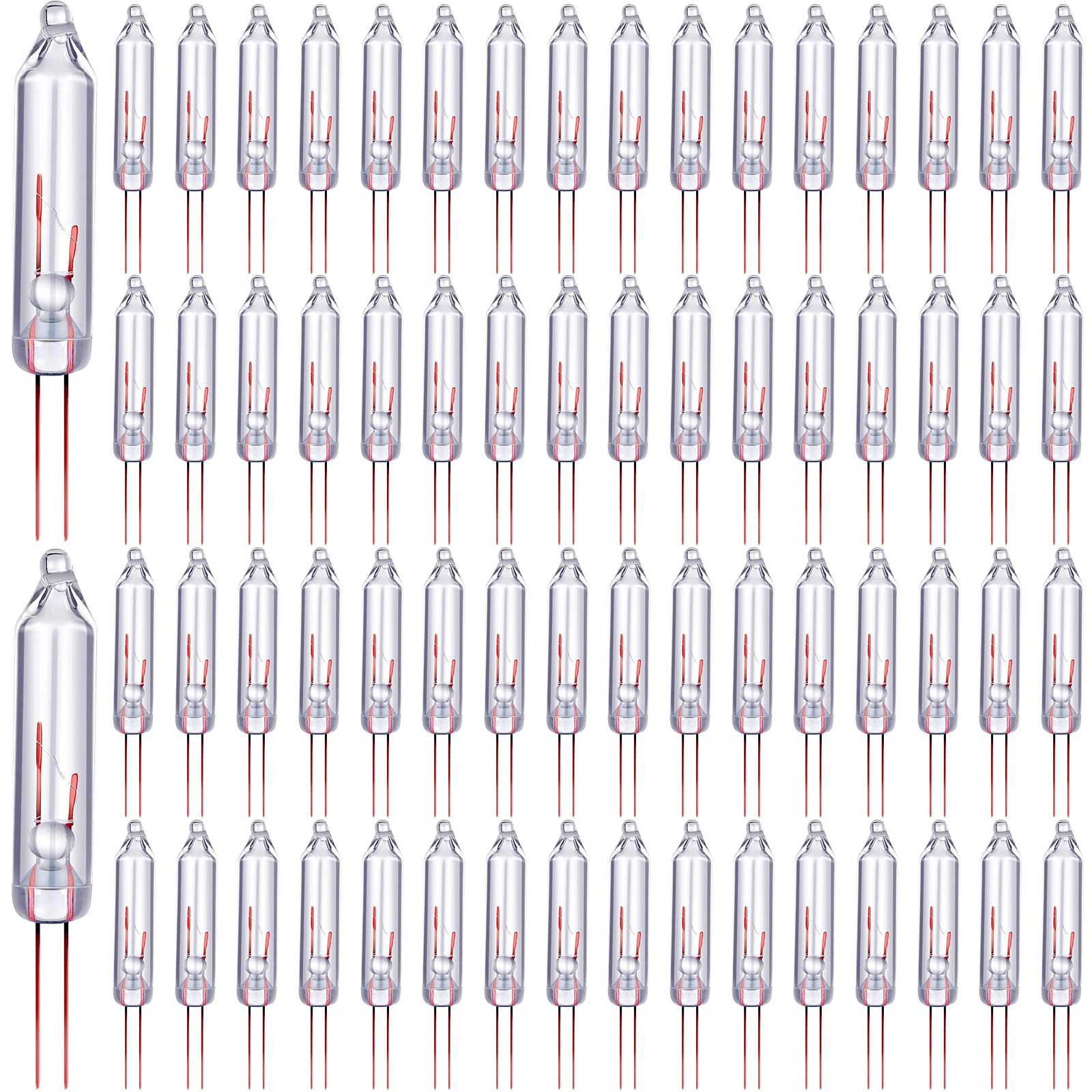 Mudder 300 Pcs Mini Christmas 2.5 Volt Replacement Light Bulbs for Christmas Trees Decorative Light Supplies Indoor Outdoor Xmas