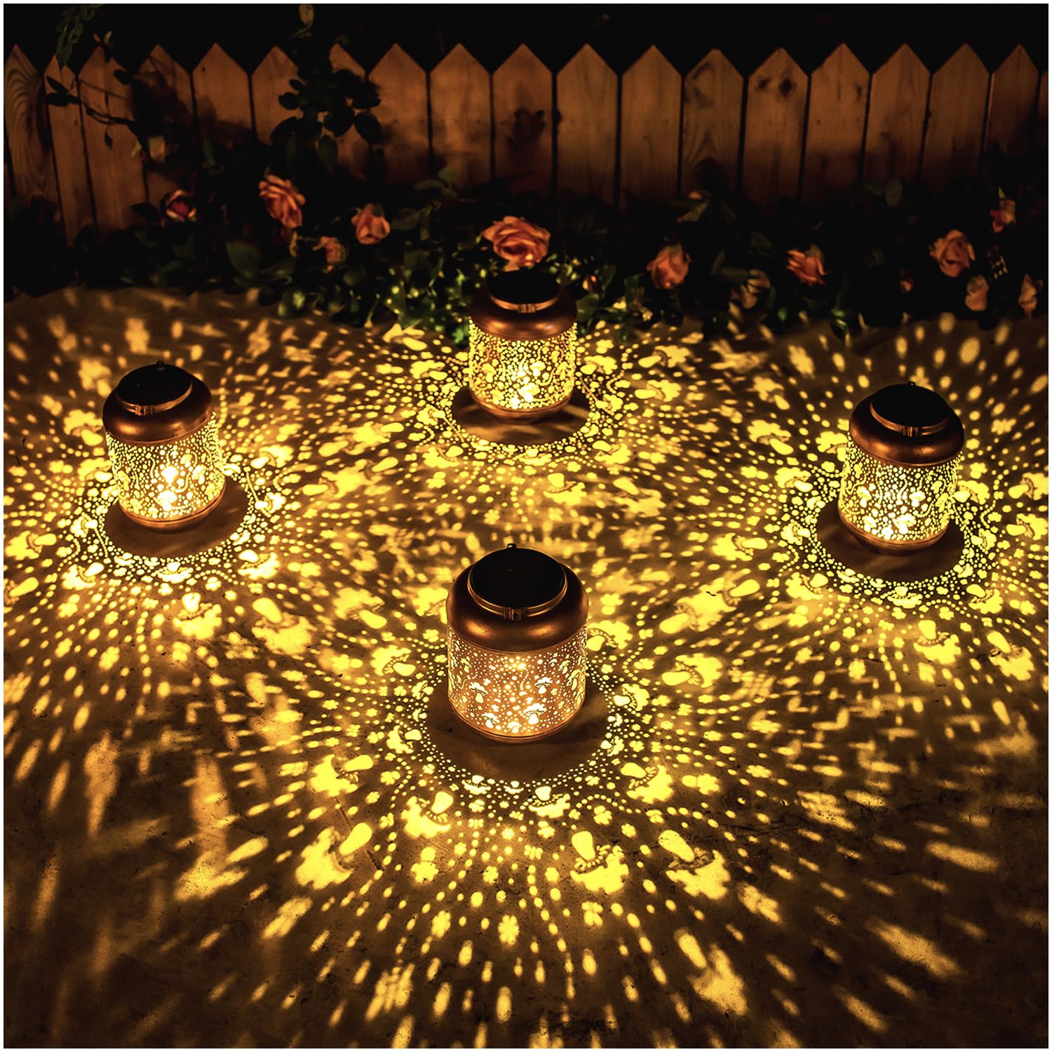 2 Pack Mushroom Solar Lanterns Outdoor Waterproof Hanging Solar Lights Mushroom Gifts For Women Men Mom Metal Decorative Led Out