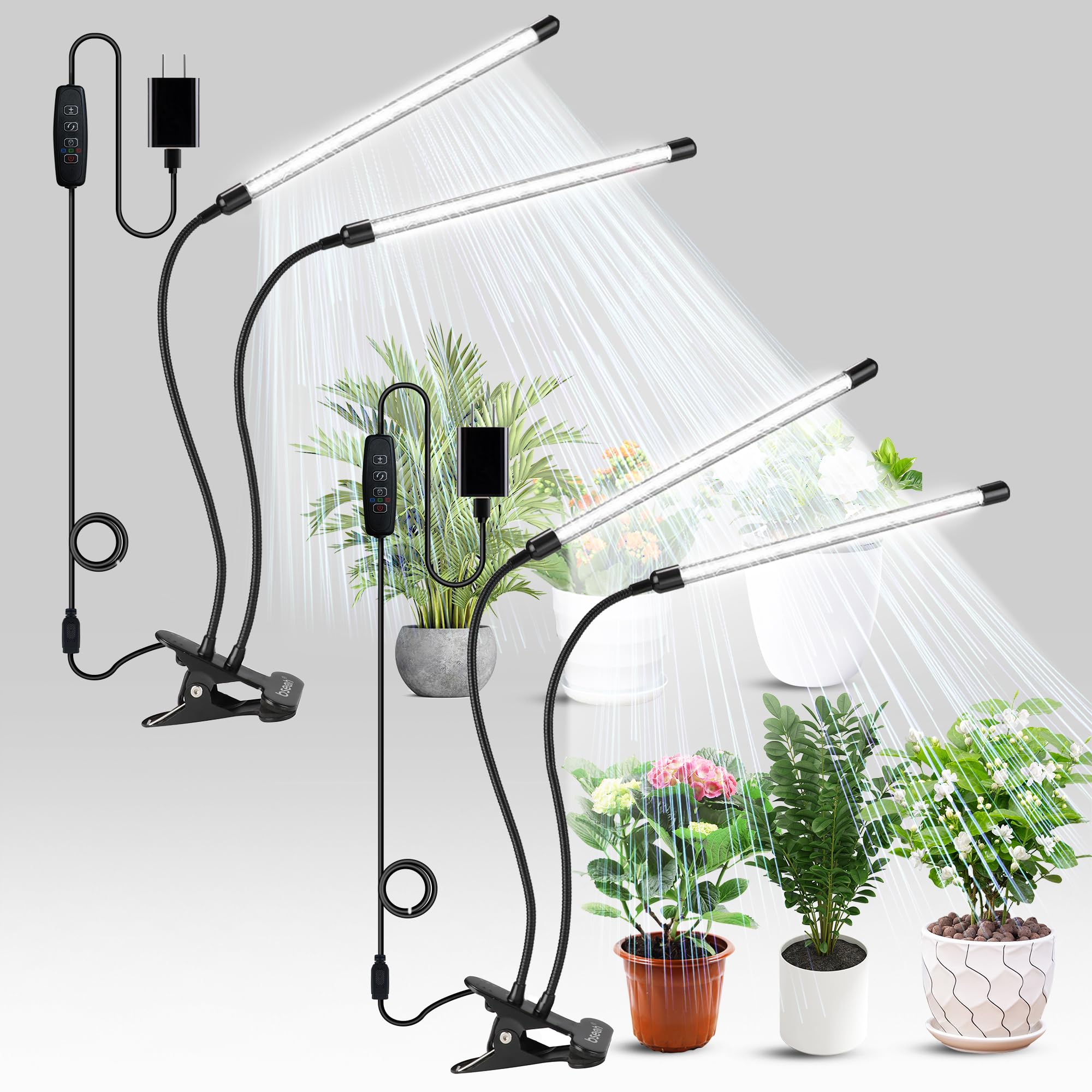 Plant Grow Light For Indoor Plants,Led Grow Lamp (2 Head 2 Pack)