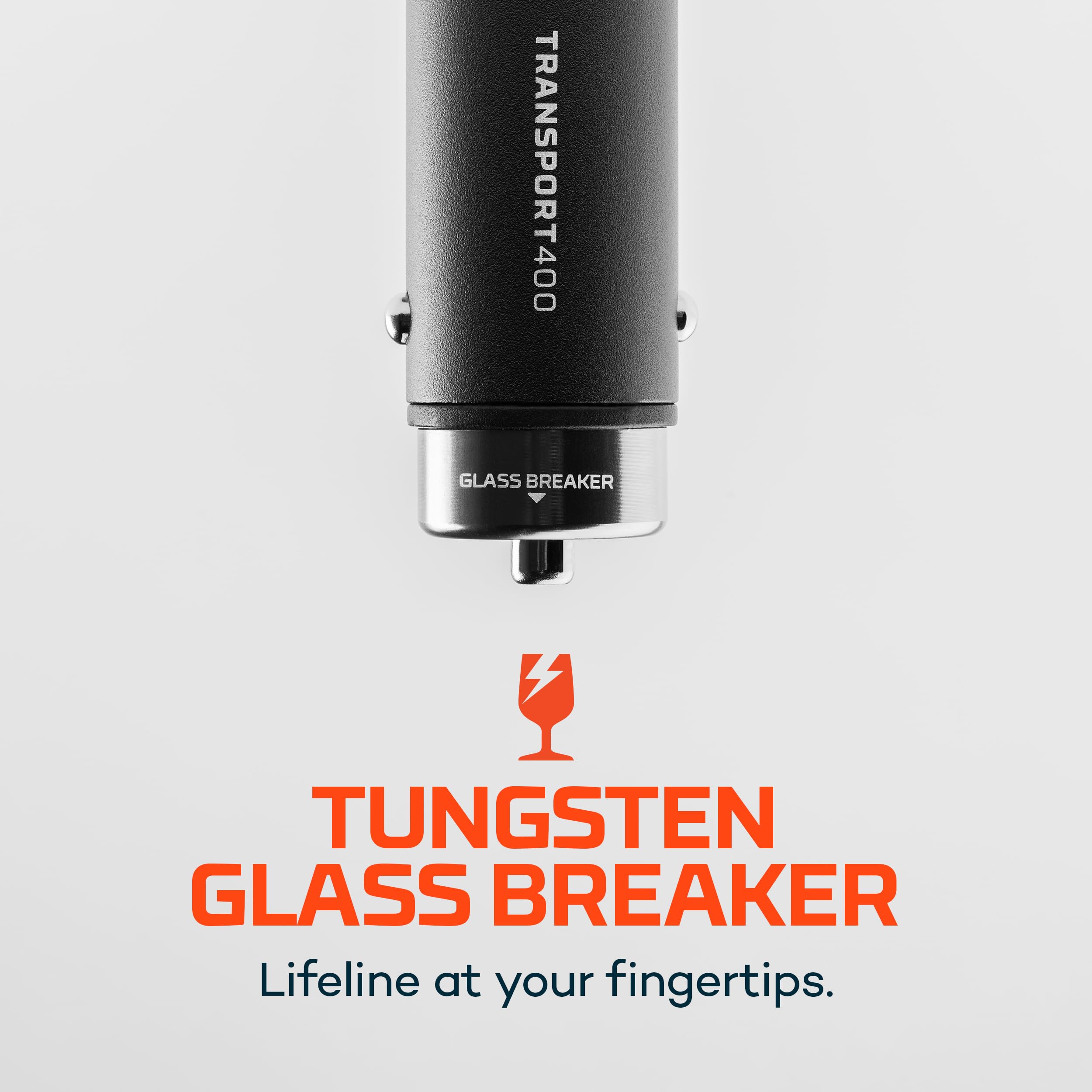 NEBO TRANSPORT 400 2-In-1 Car Charger & Flashlight | 400 Lumens, 6 Light Modes, Compact LED Light, Magnetic Pocket Clip, Waterpr