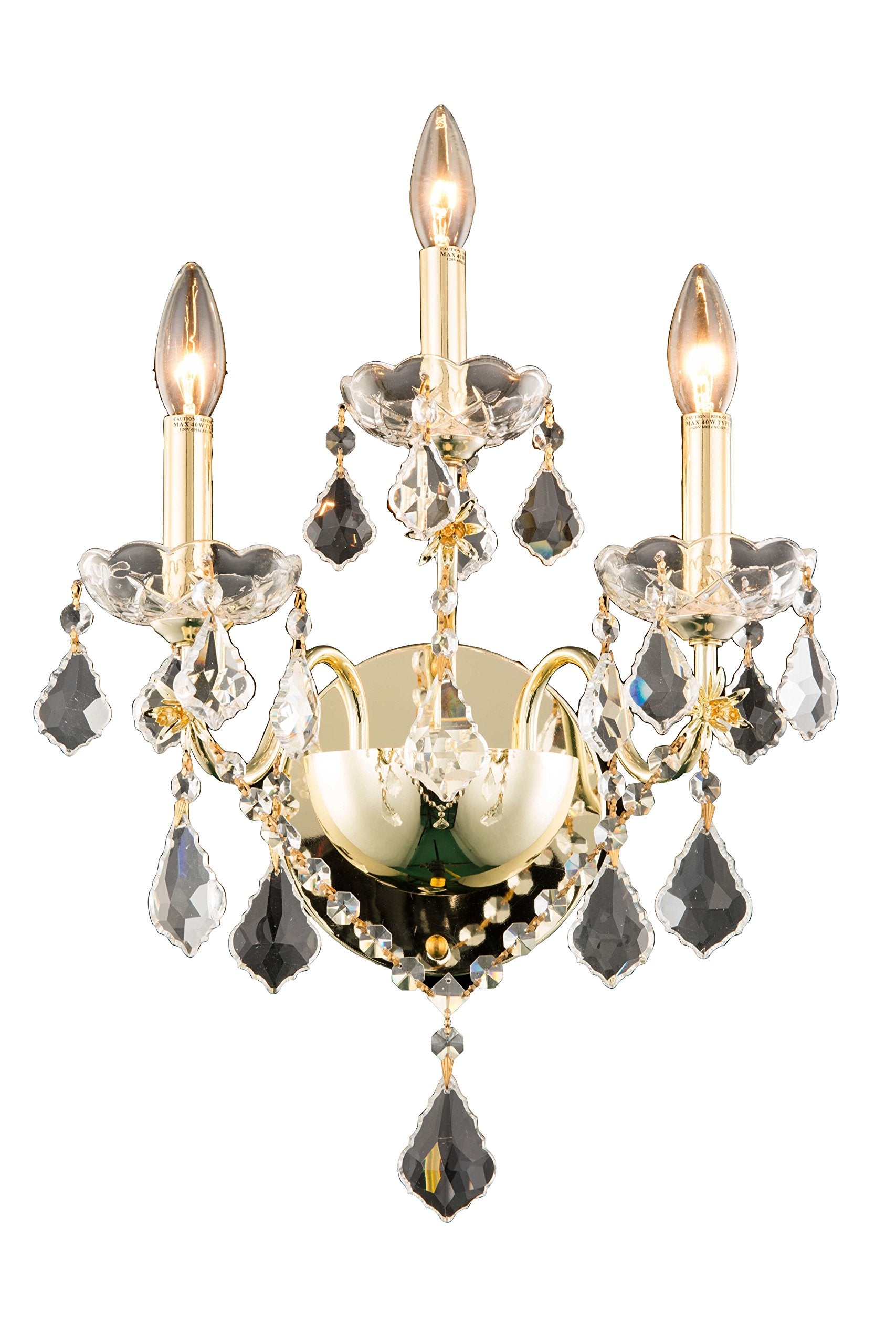 Elegant Lighting 2015W3g-Rc 13 x 17 in St Francis collection Wall Sconce - Royal cut  gold