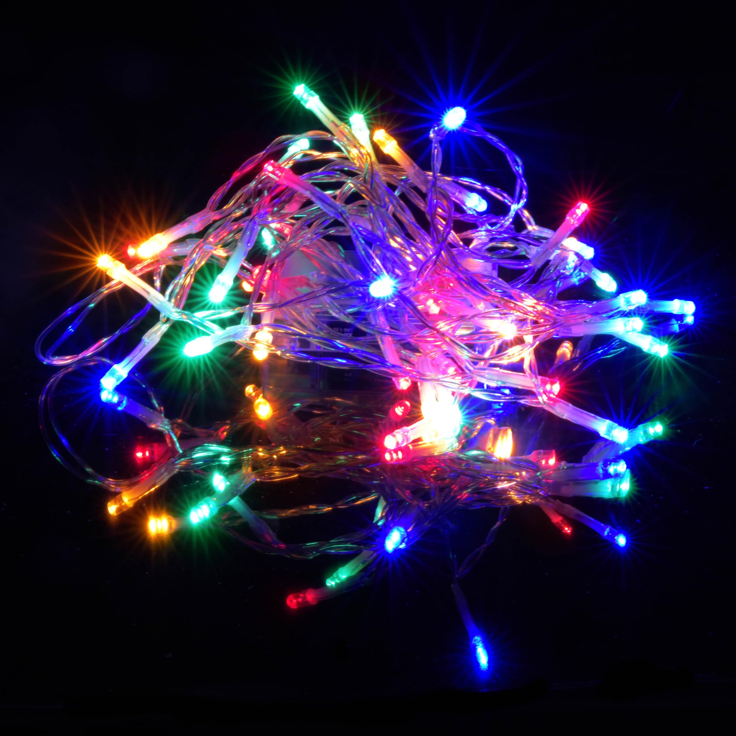 Battery Operated Christmas Lights,8 Flashing Mode 13 Ft Led Fairy Light String With Timer For Small Mini Xmas Tree Wedding Party Indoor/Outdoor Decoration (Multicolor,1Pack)