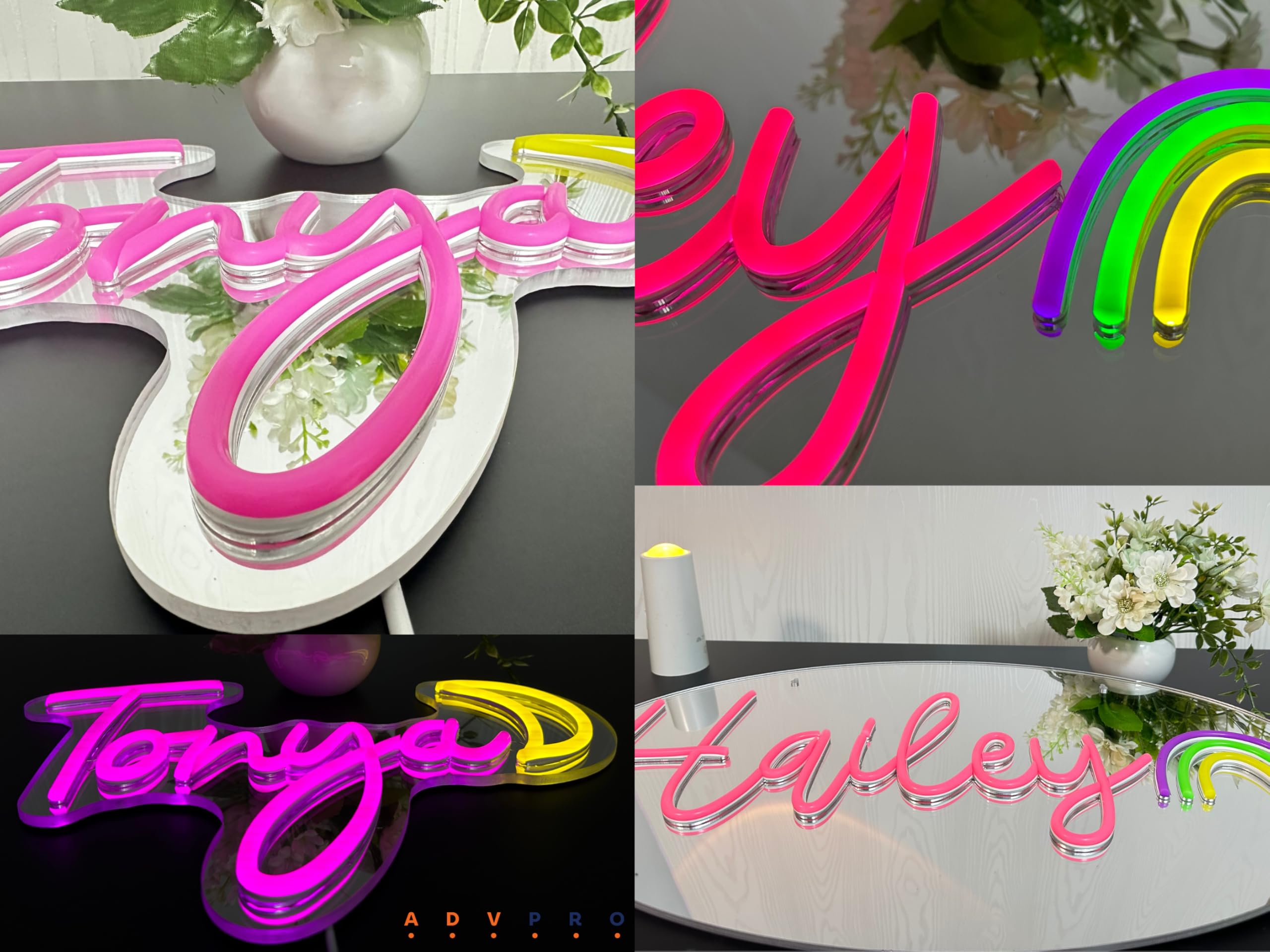 ADVPRO Custom LED Neon Signs, Customizable for Wall Decor, Wedding, Birthday Party, Personalized Large Led Neon Light Sign with