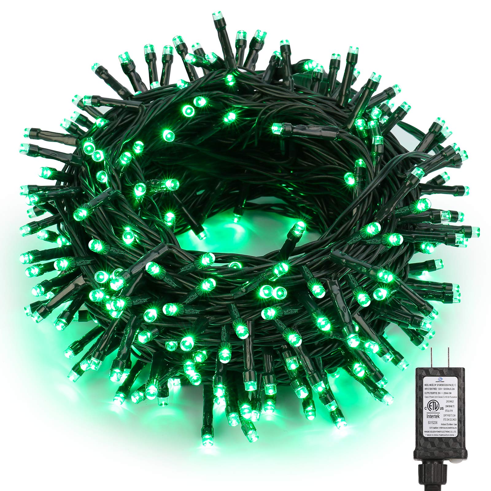 Brizled 240 LED Green Christmas Lights, 78.74ft Connectable Outdoor Fairy Lights, Waterproof, 8 Modes, Model GP-SW290DC0209-IP44